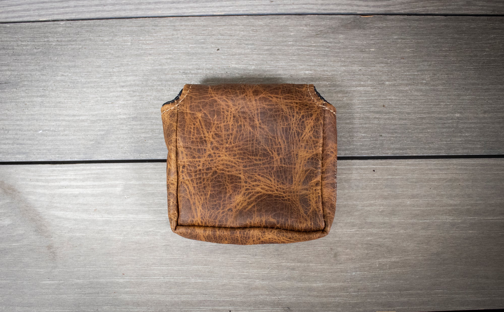 Caramel Bison Square Leather Putter Cover- Steurer & Jacoby