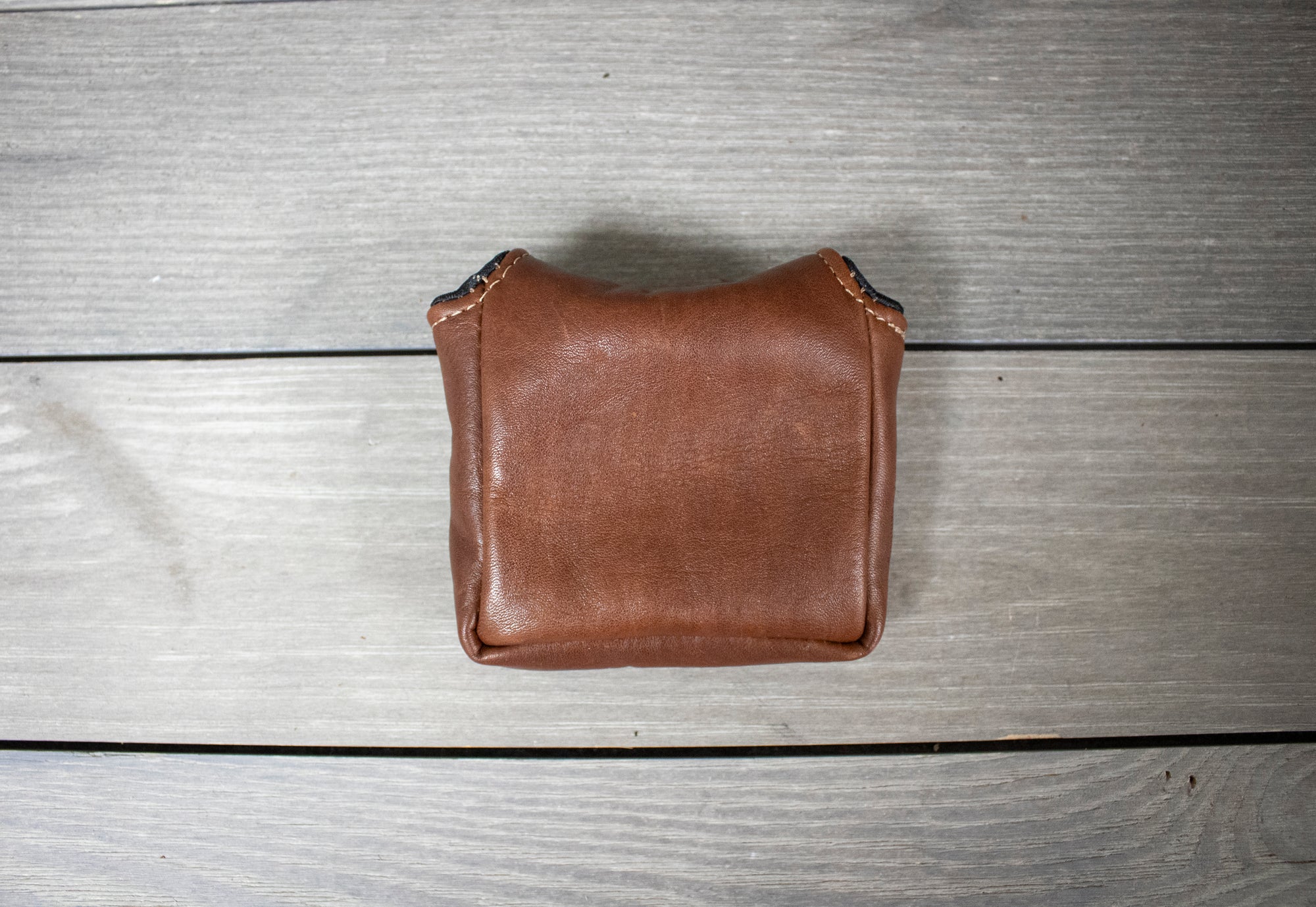 Chestnut Leather Square Leather Putter Cover- Steurer & Jacoby