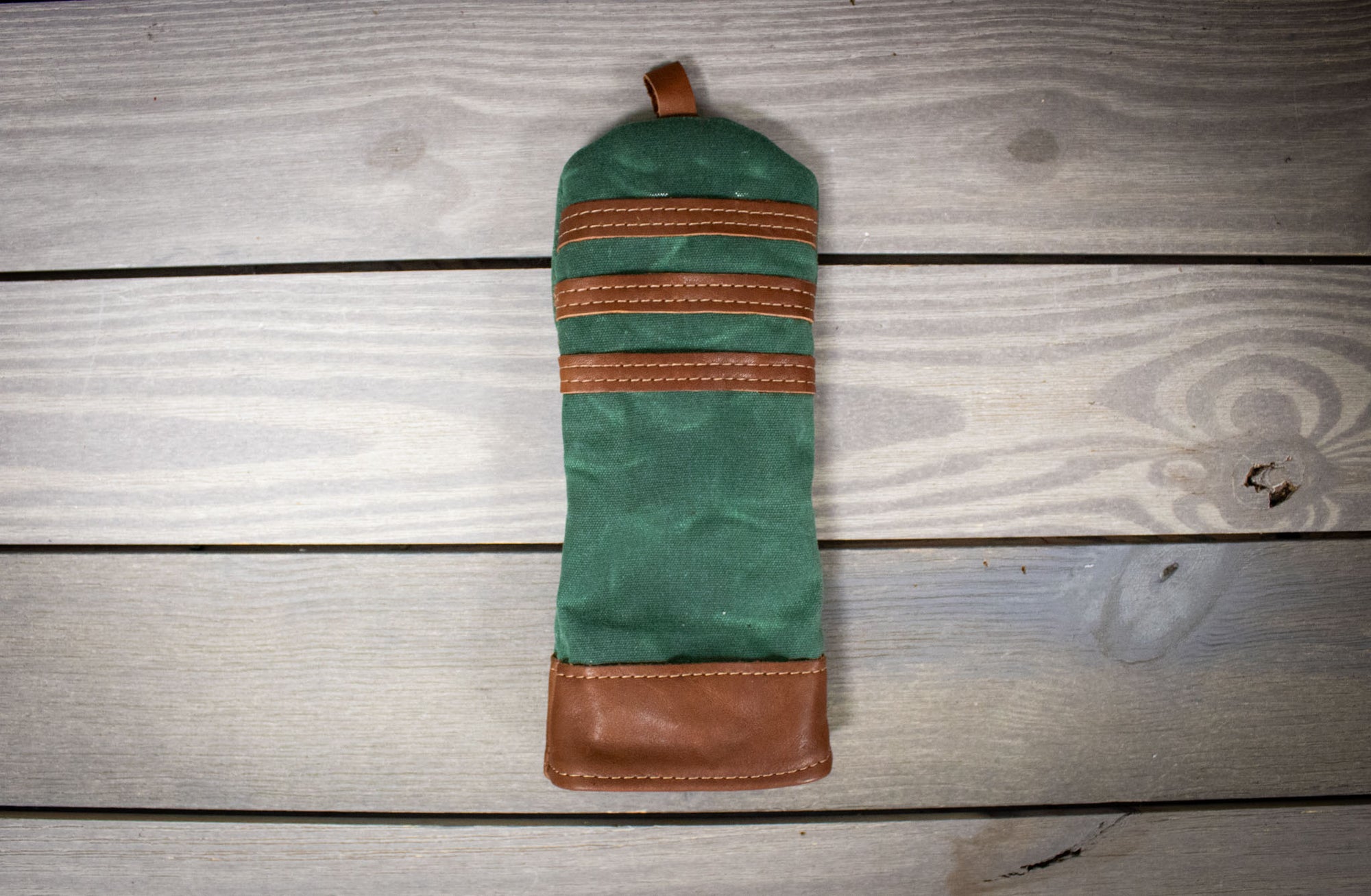 Spruce Green Waxed Canvas Fairway Wood Cover- Steurer & Jacoby