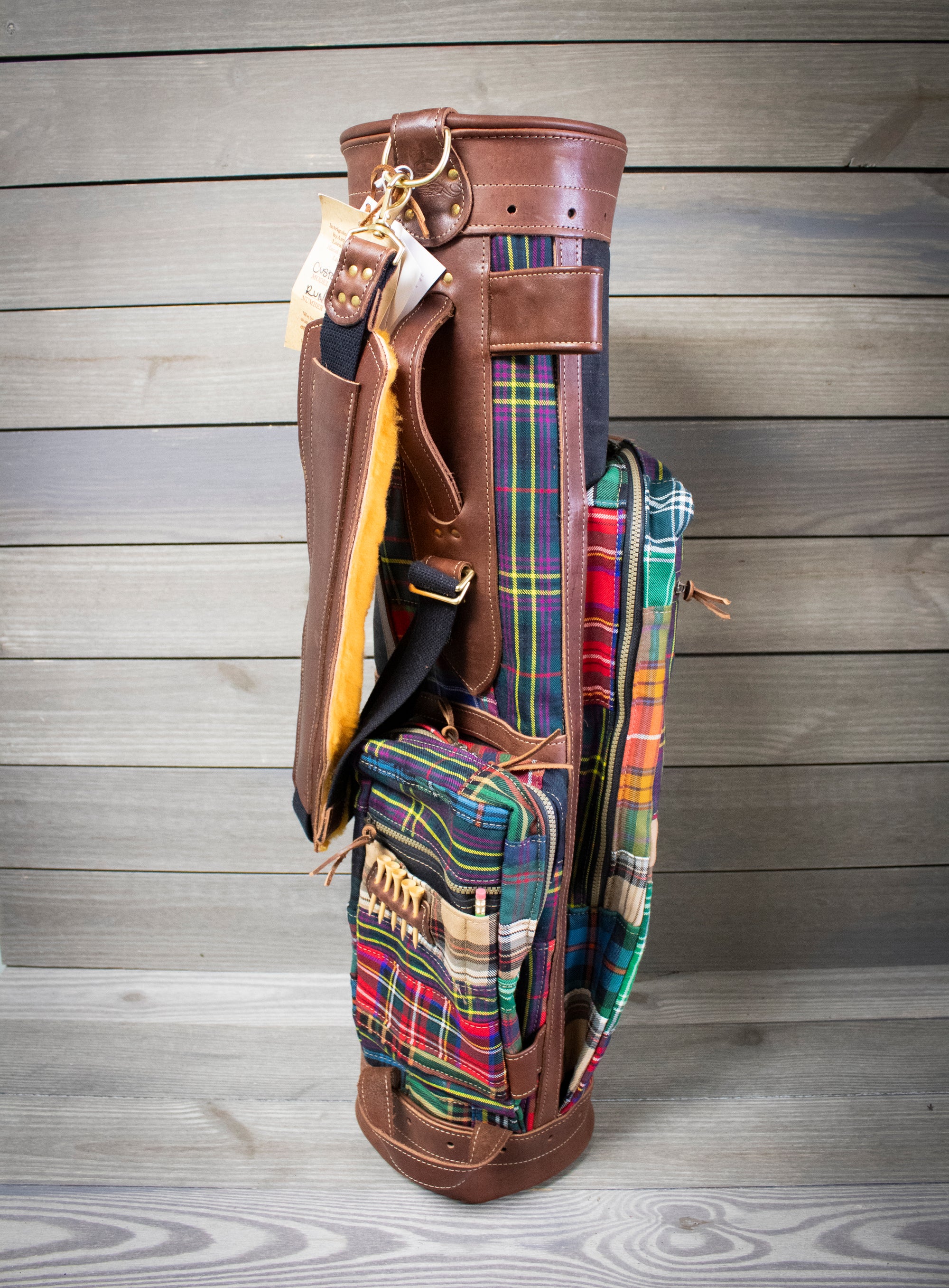 8" Tartan Patchwork Airliner Style Golf Bag