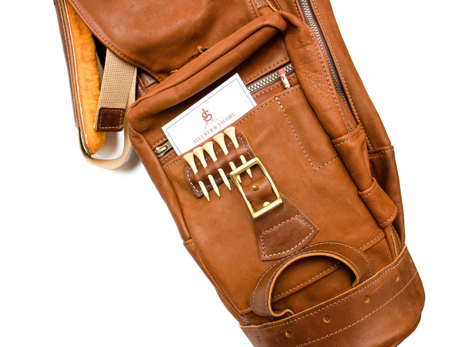 8" Premium Leather Airliner Tour Style Golf Bag - Steurer & Jacoby