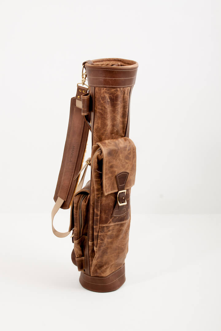 8" Chocolate Bison Airliner Golf Bag- Steurer & Jacoby