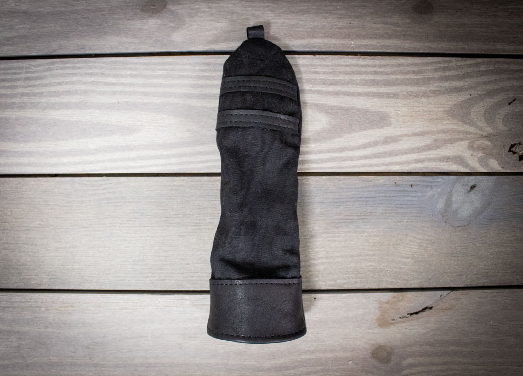 Black Waxed Canvas and Black Leather- Hybrid Cover- Steurer & Jacoby