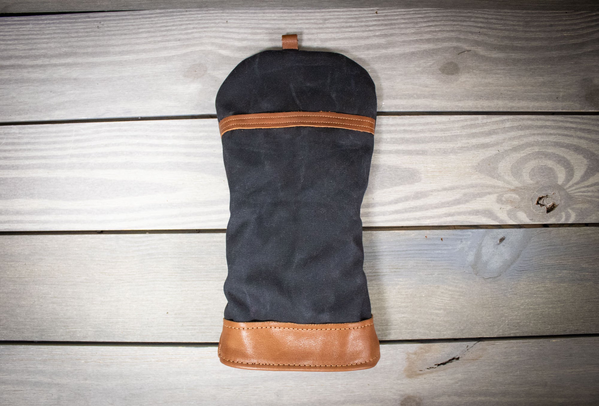 Traditional Driver Cover Black and Natural Leather- Steurer & Jacoby