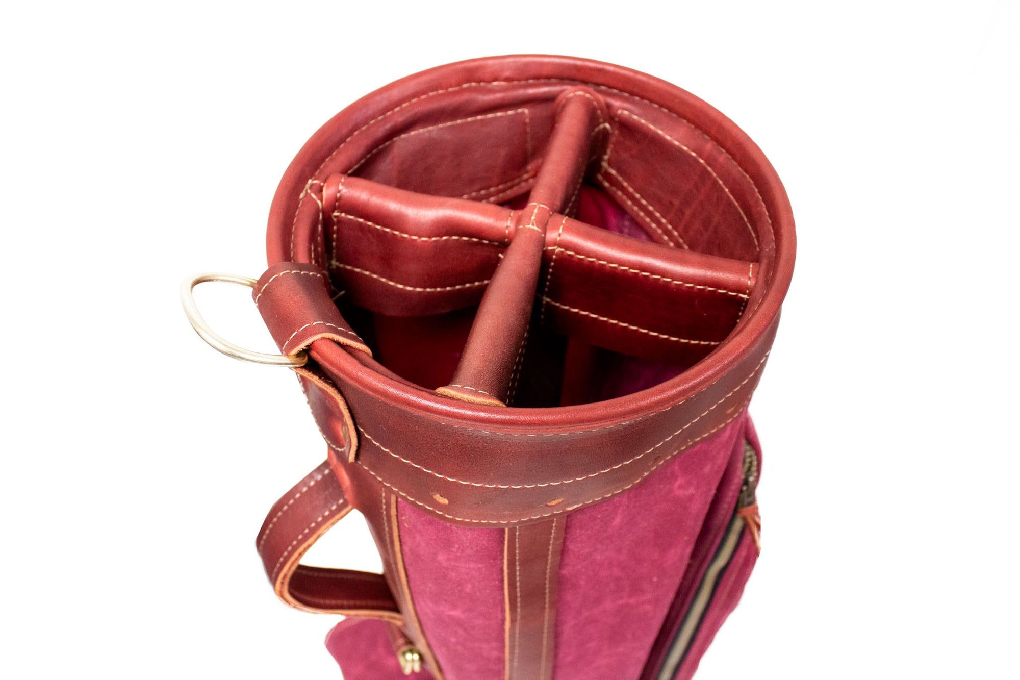 Burgundy Waxed Canvas with Burgundy Leather Staff Bag- Steurer & Jacoby