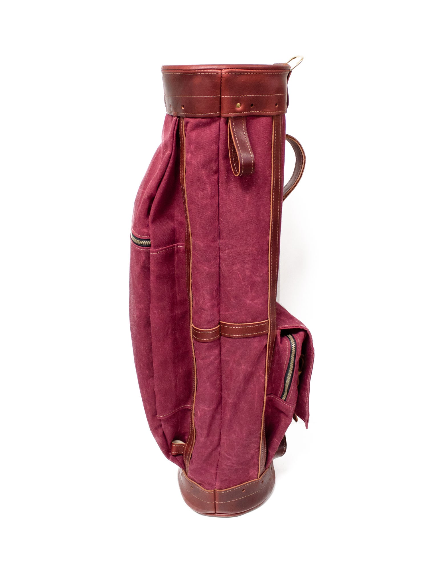 Burgundy Waxed Canvas with Burgundy Leather Staff Bag- Steurer & Jacoby