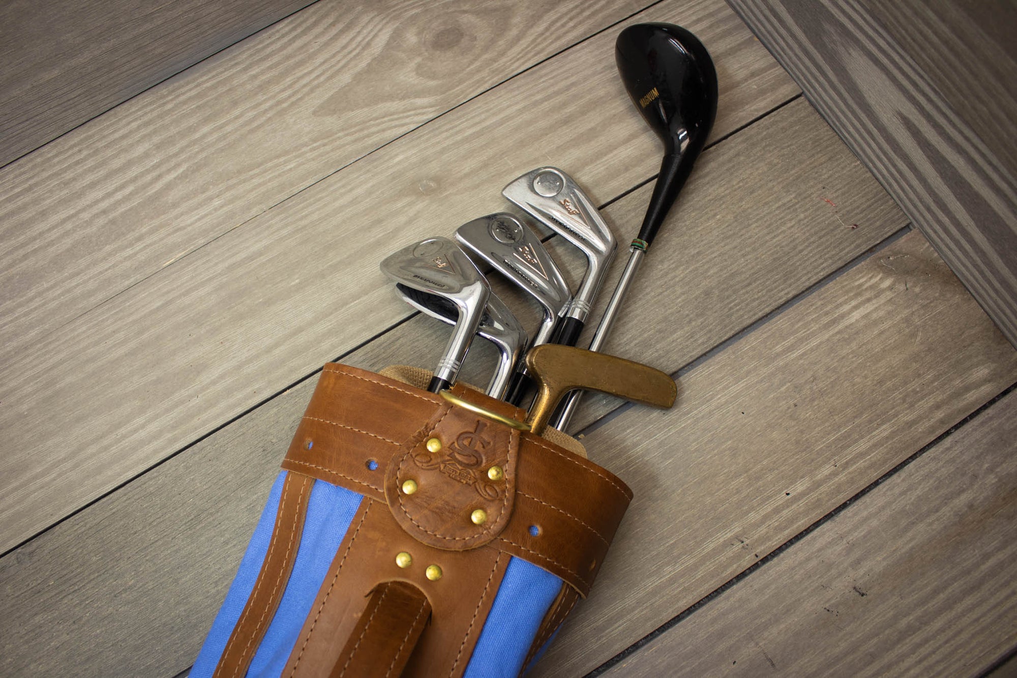 Original Pencil Golf Bag with Golf Clubs- Steurer & Jacoby