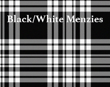 8" Airliner Style Tartan Golf Bag - Steurer & Jacoby black/white menzies tartan pattern