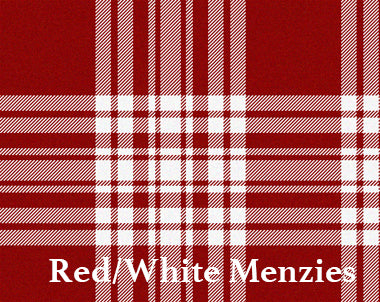 8" Airliner Style Tartan Golf Bag - Steurer & Jacoby red/white menzies tartan pattern