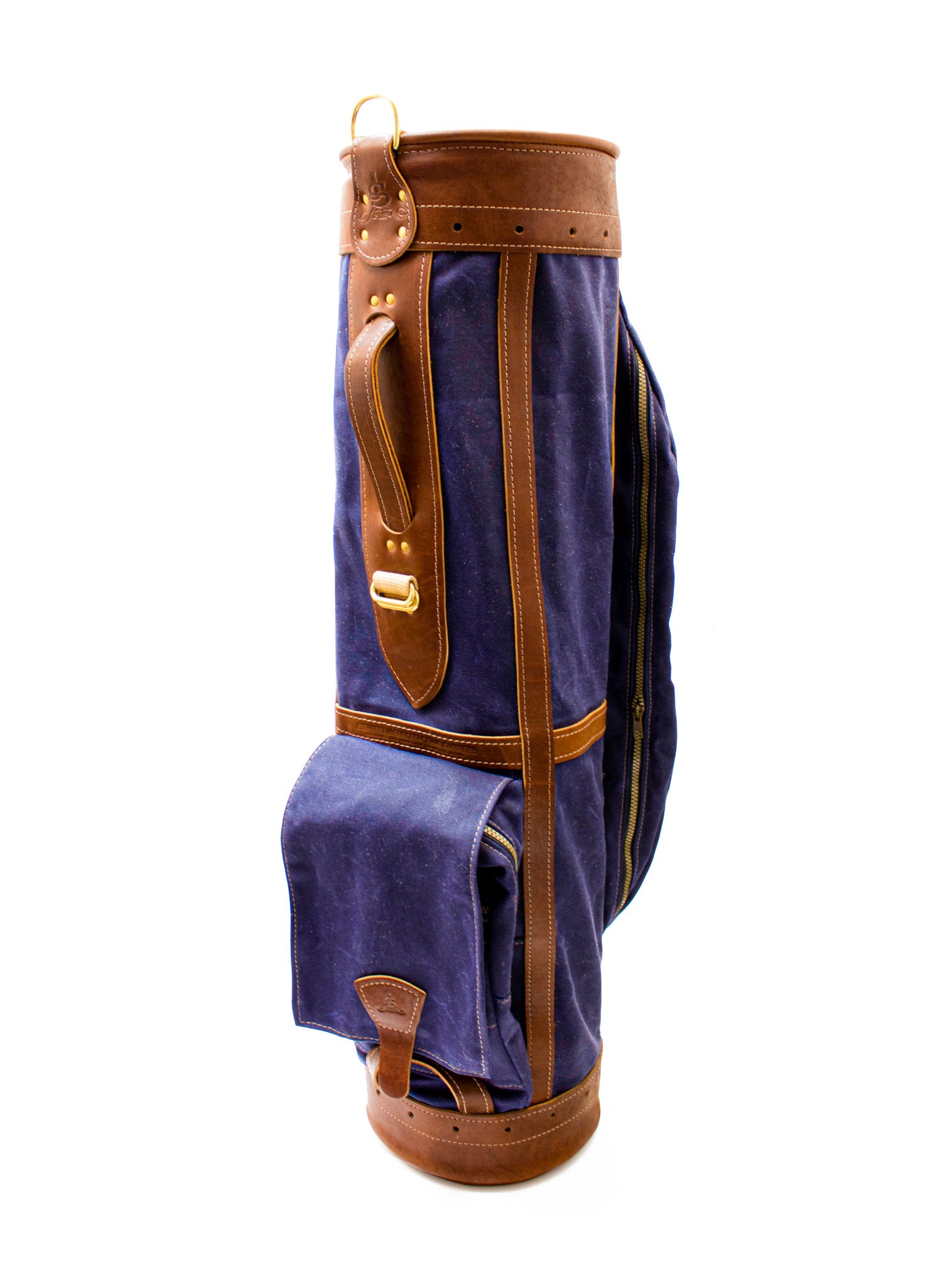 Navy Waxed Canvas Staff Golf Bag- Steurer & Jacoby