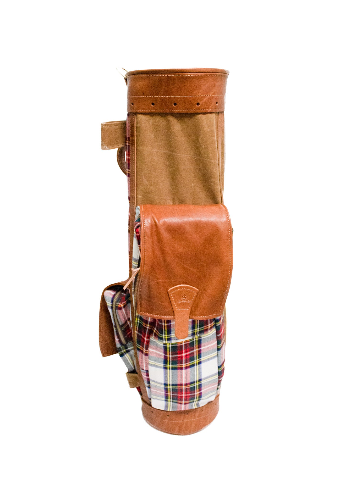Stewart Dress Modern Tartan & Leather Airliner Style Golf Bag- Steurer & Jacoby