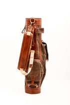 Custom 8" Tour Style Golf Bag - Steurer & Jacoby (waxed canvas - "Dark Oak", formerly "Bourbon")