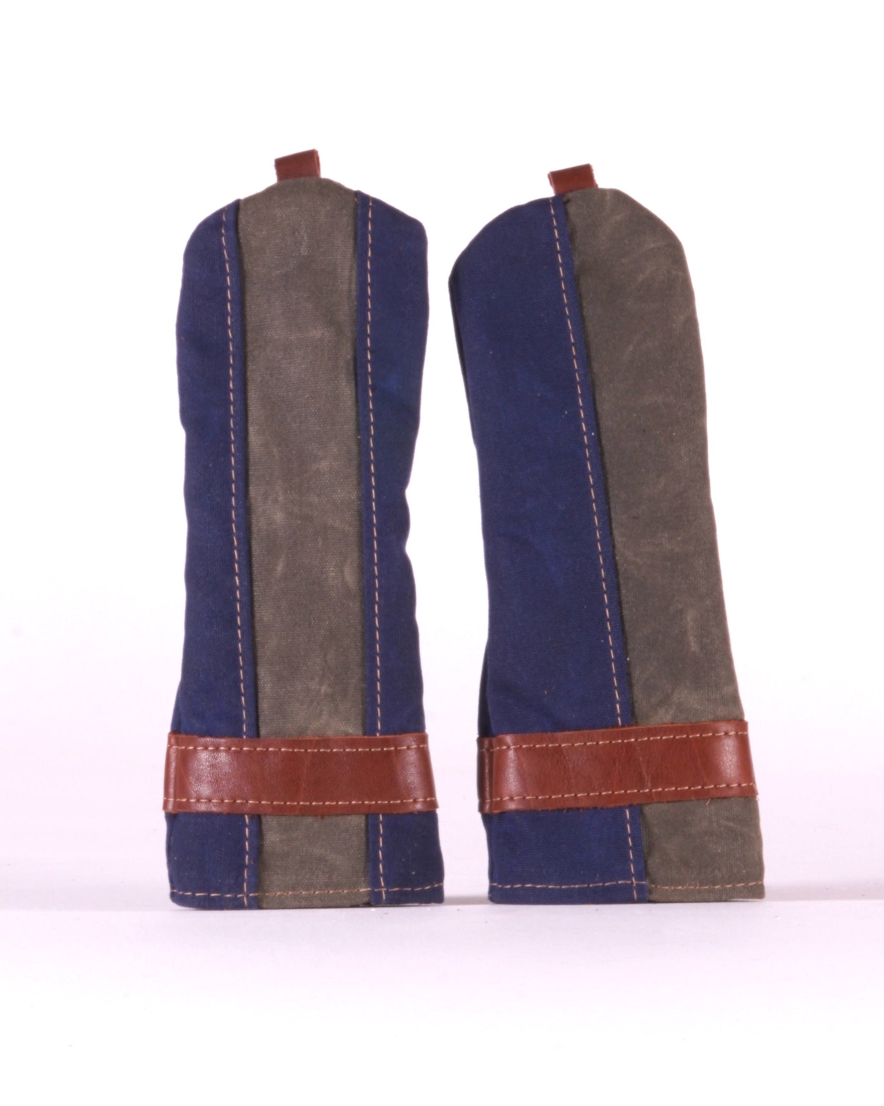 Rare discontinued model! Two-tone waxed canvas head cover set of 2
