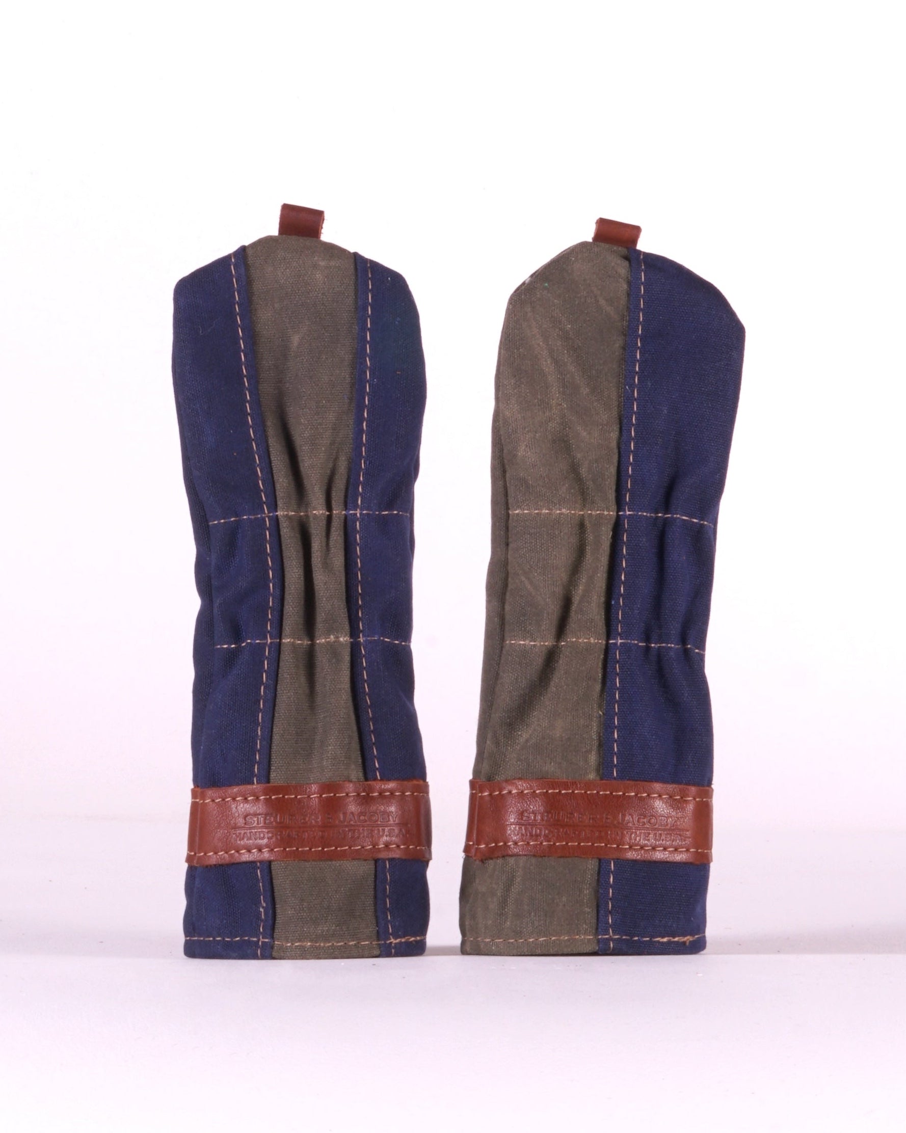 Rare discontinued model! Two-tone waxed canvas head cover set of 2