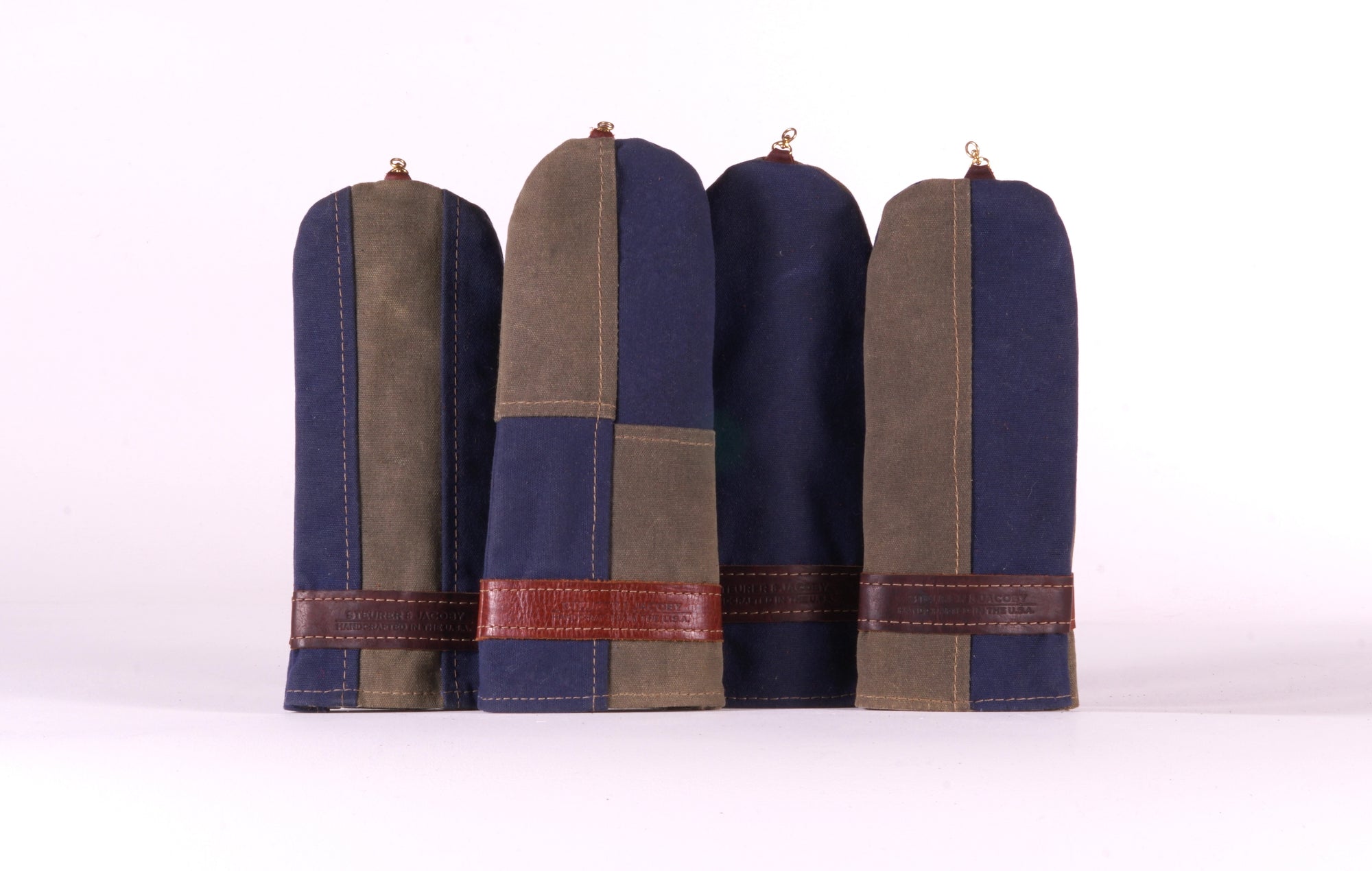 Rare discontinued model! Two-tone waxed canvas head cover set of 4
