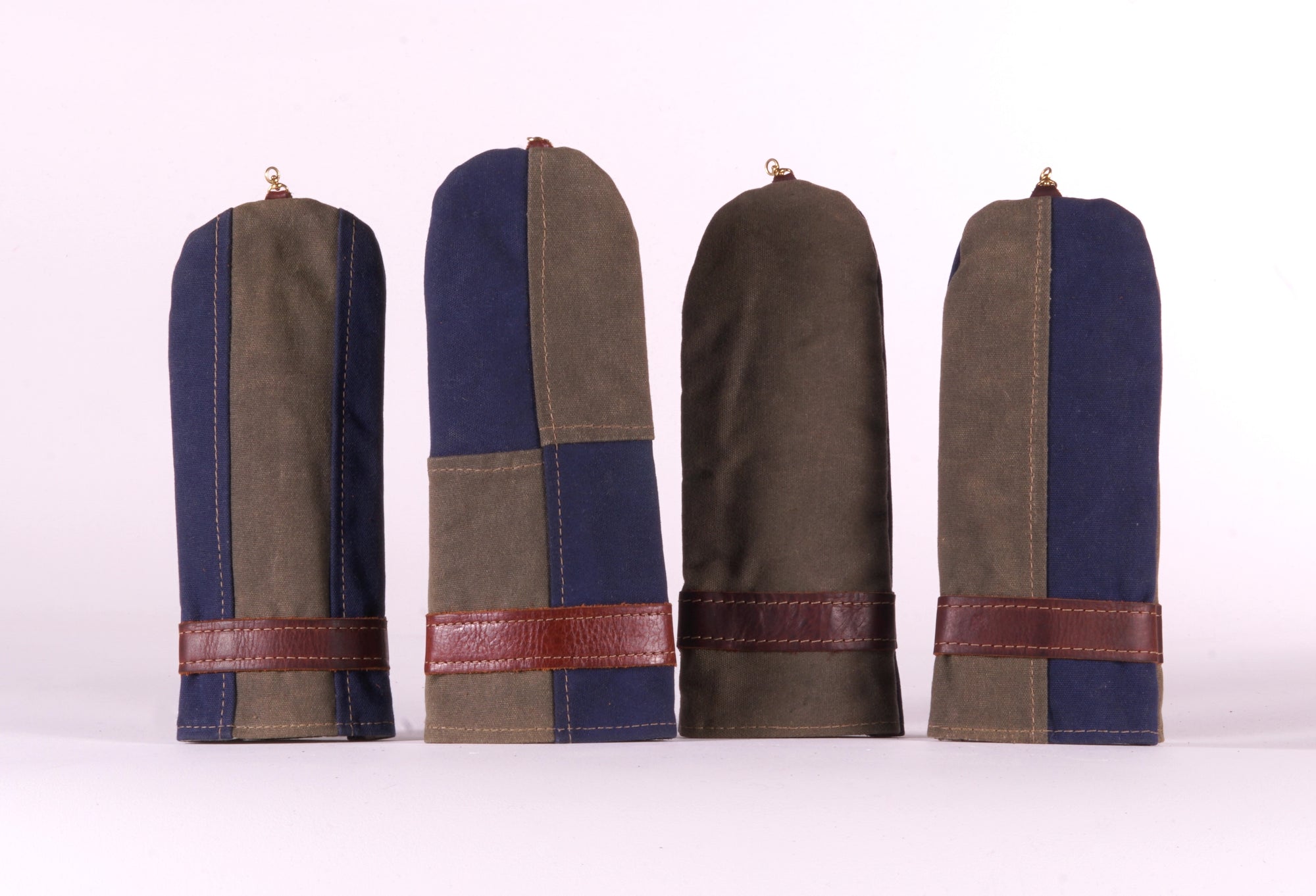 Rare discontinued model! Two-tone waxed canvas head cover set of 4