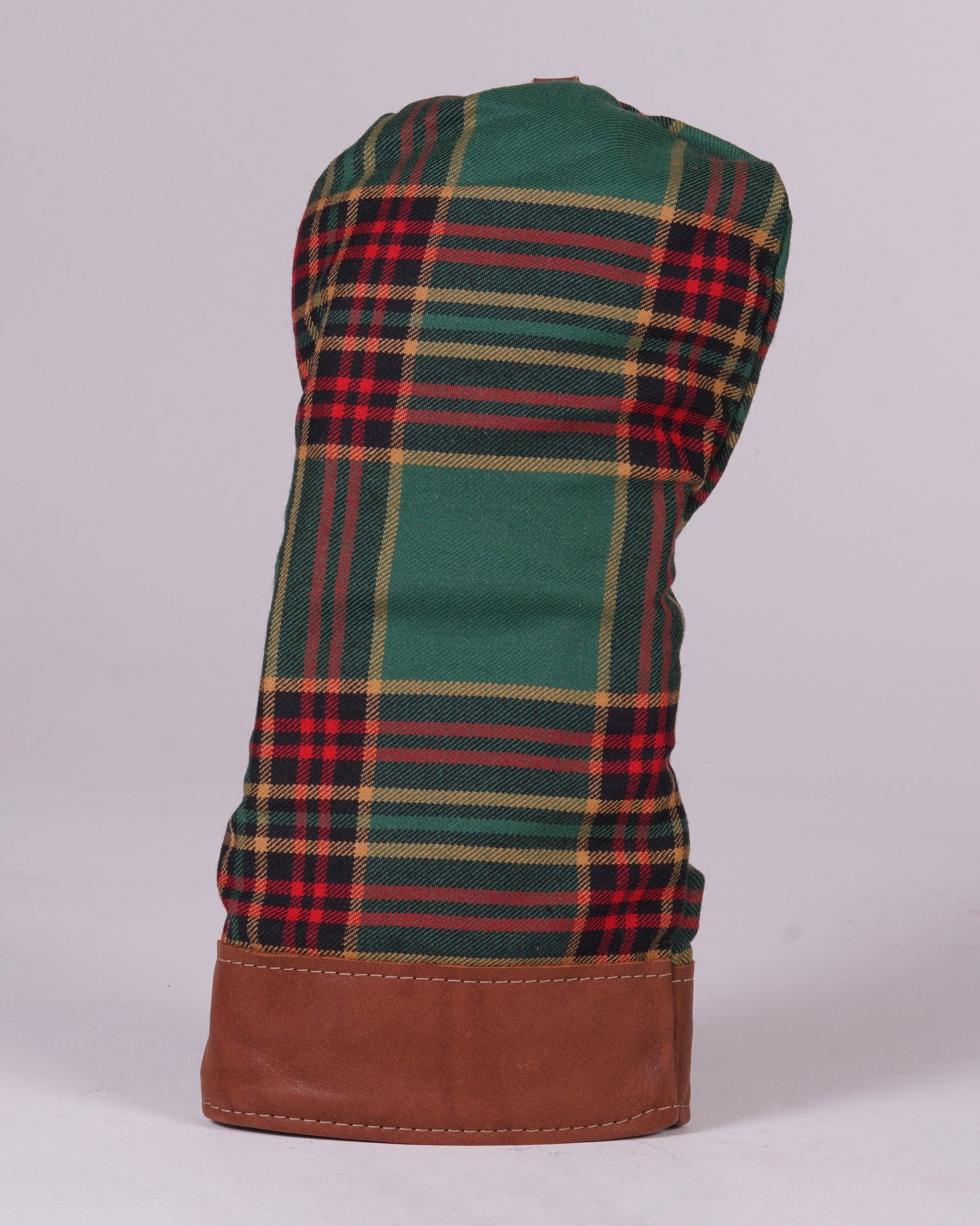 Modern Driver Cover - Forde Tartan with Natural Leather Trim