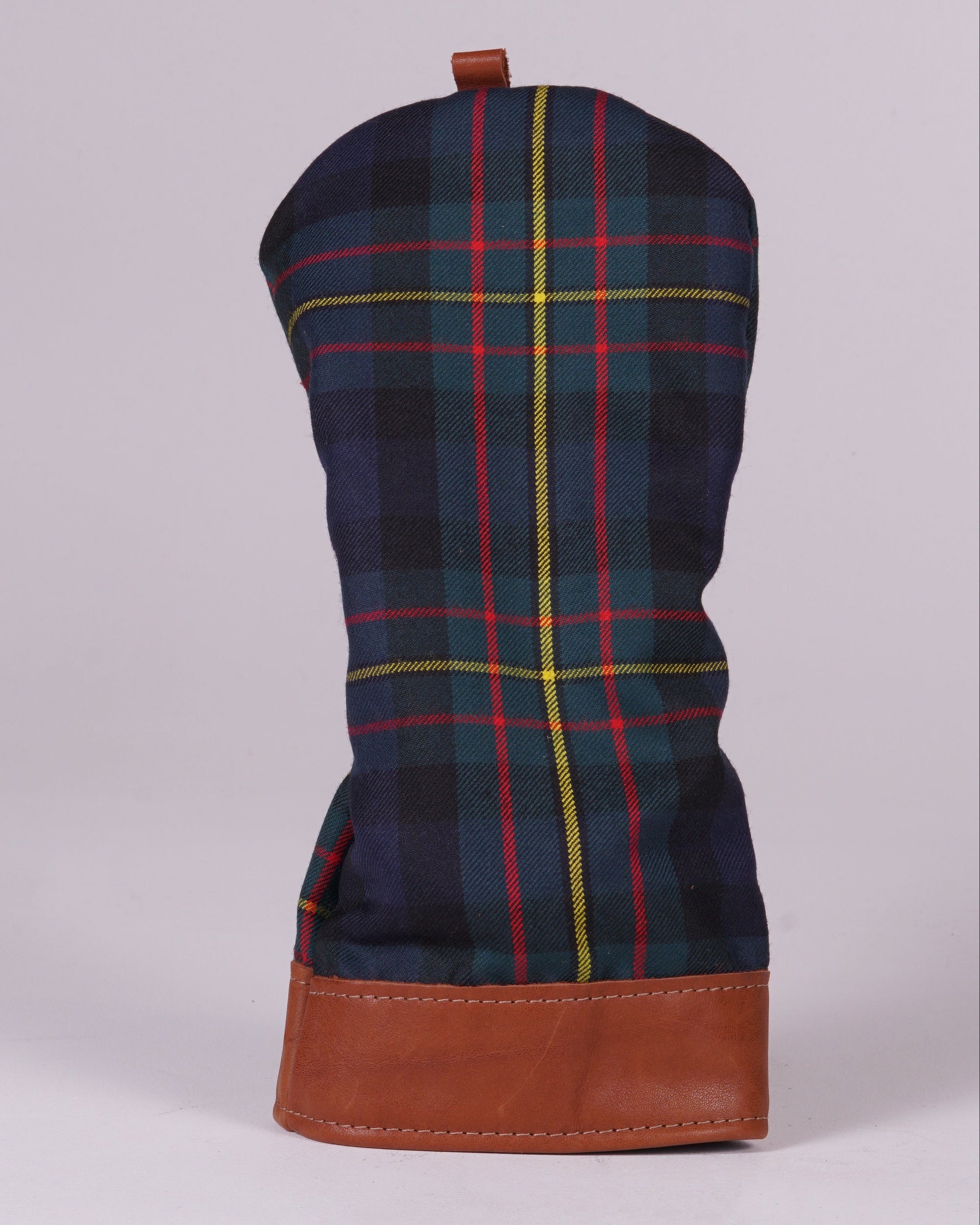 Modern Driver Cover - Maclaren Modern Tartan with Natural Leather Trim