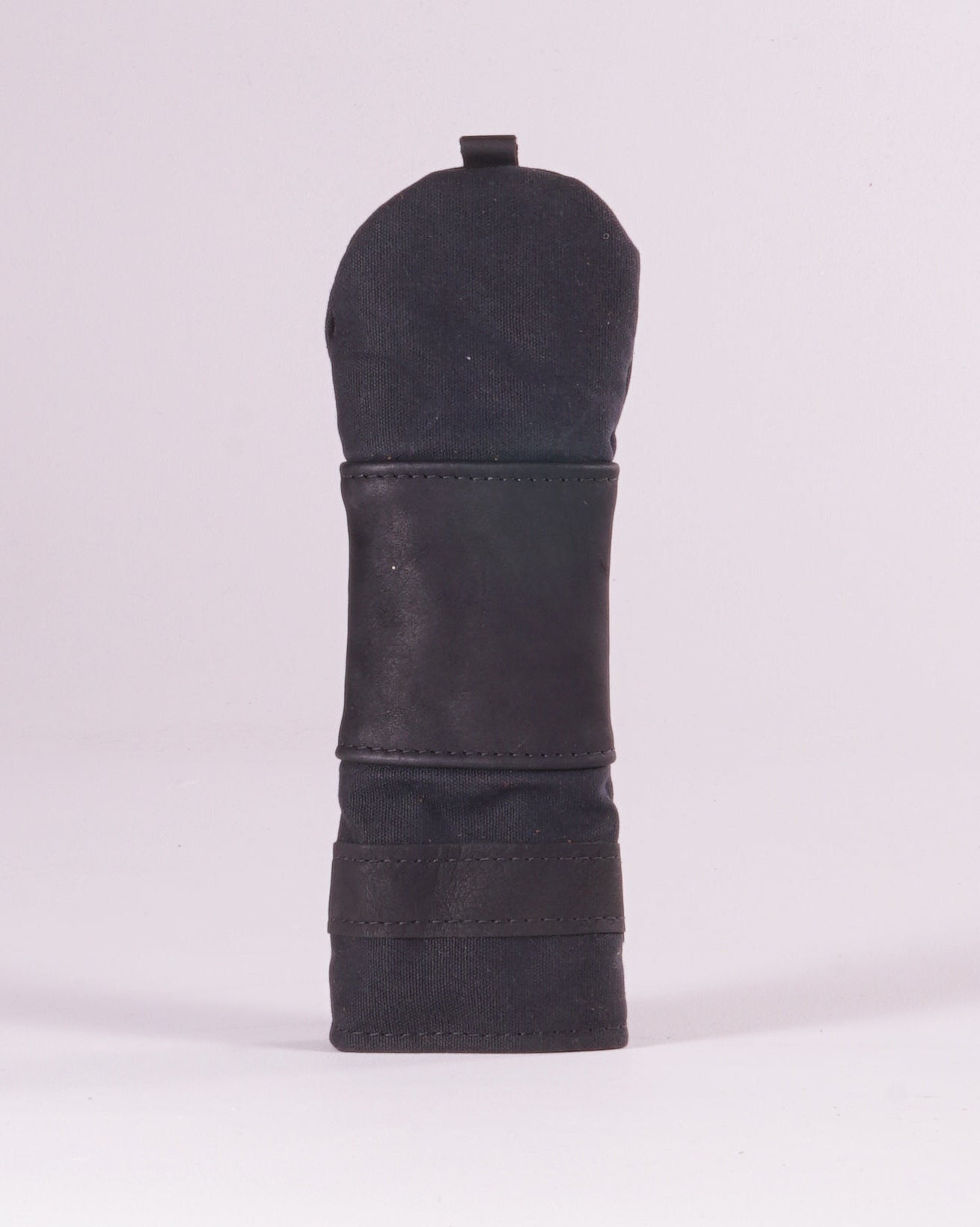 Fairway Wood Head Cover - Black Canvas and Black Leather trim