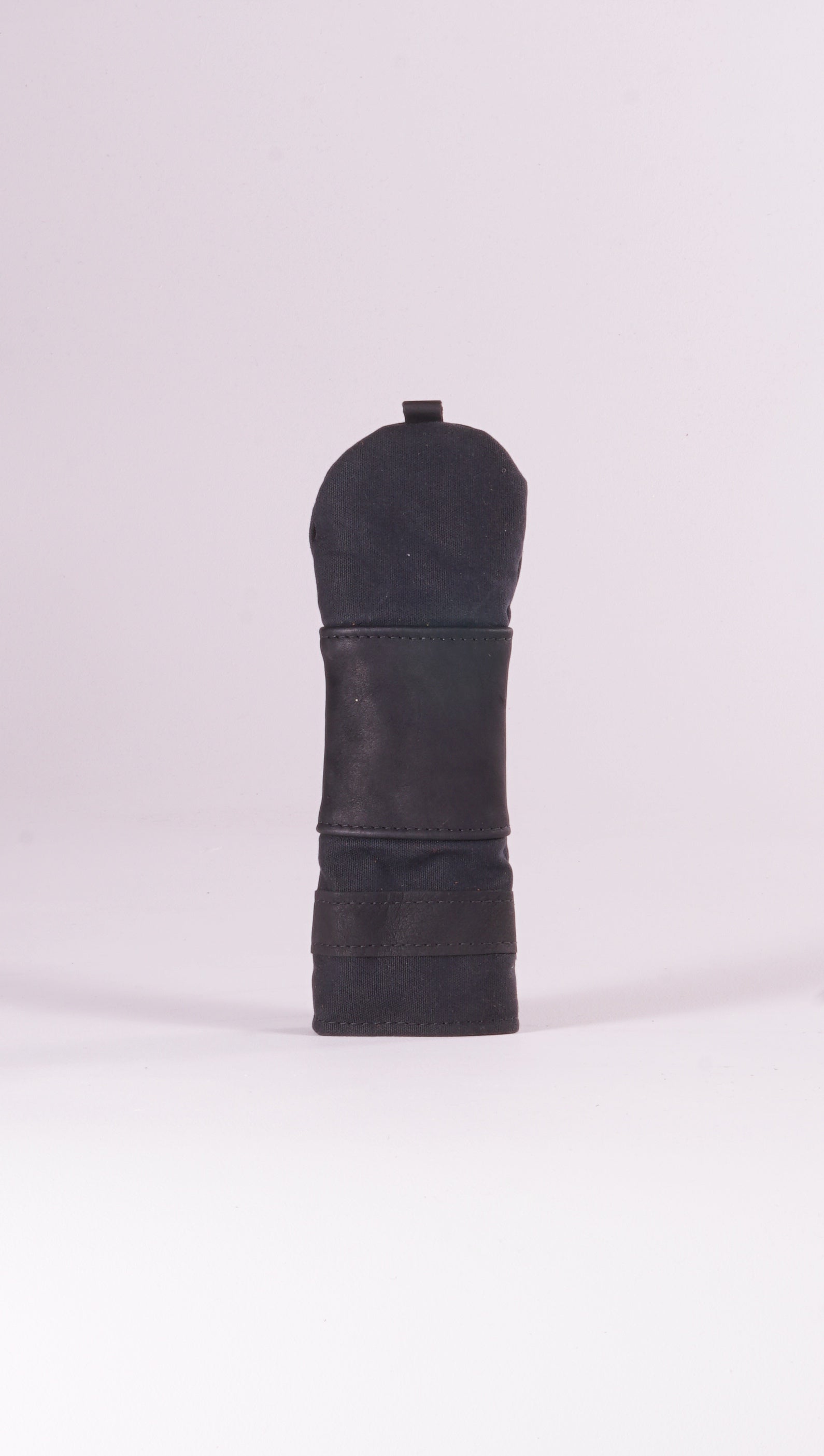 Fairway Wood Head Cover - Black Canvas and Black Leather trim