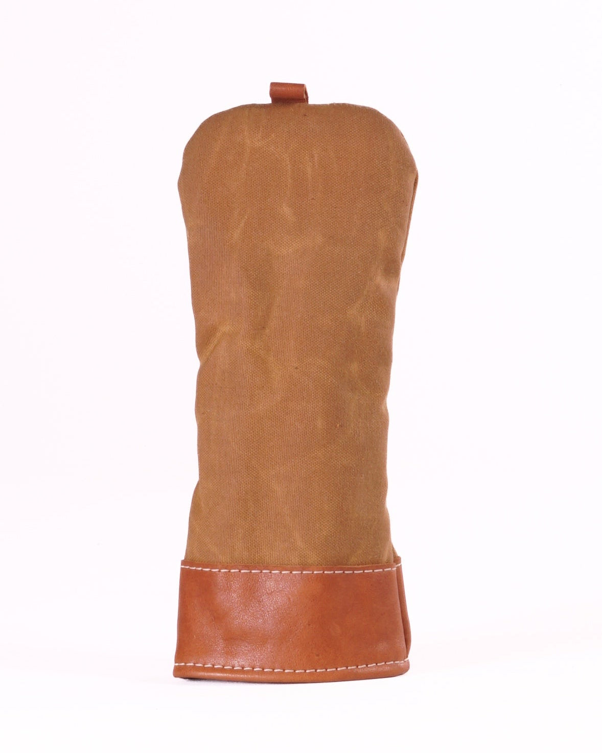 Fairway Wood Head Cover - Field Tan Waxed Canvas and Natural Leather Trim