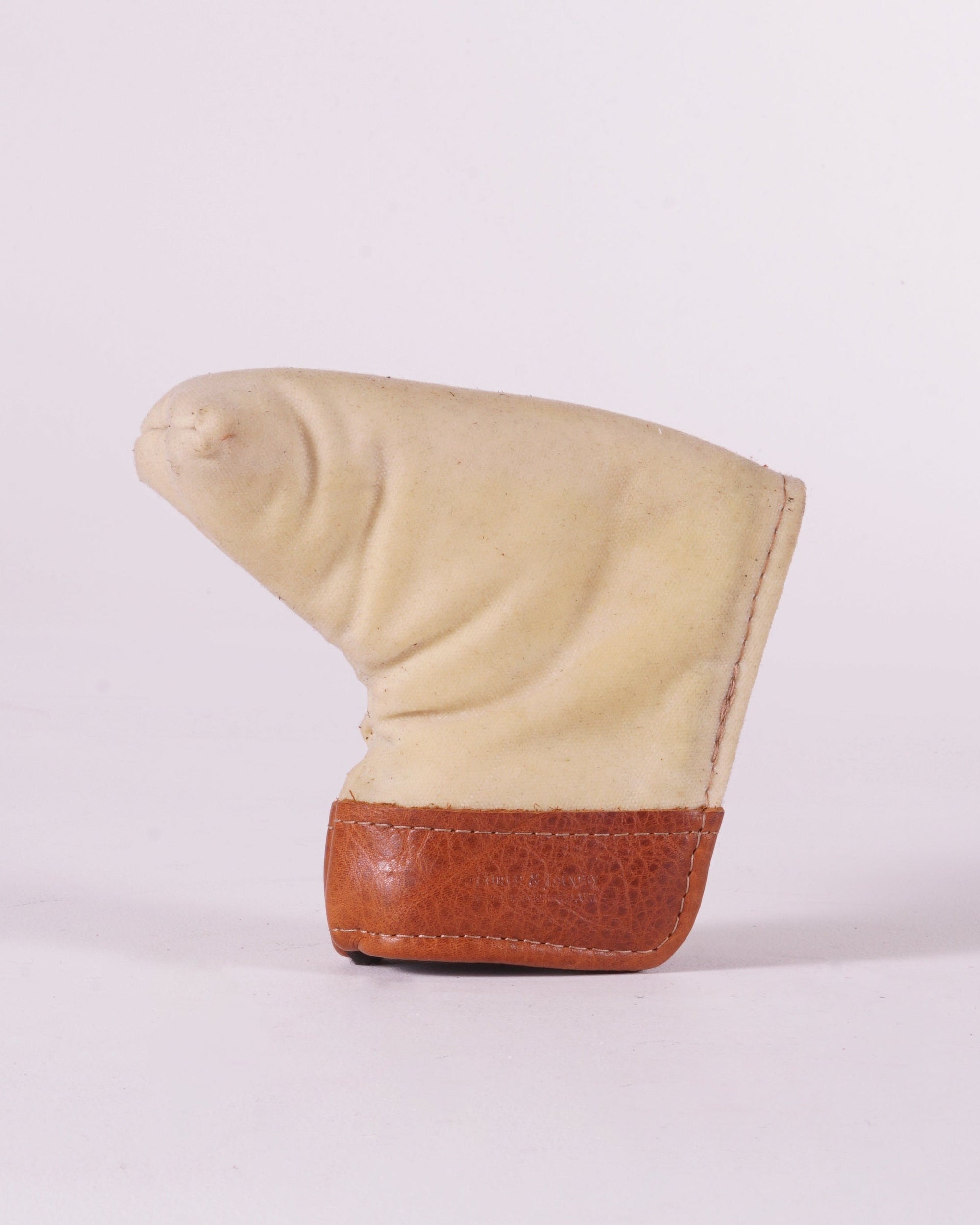 Putter Cover - Natural Waxed Canvas with Natural Leather Trim (MDW Monogram)