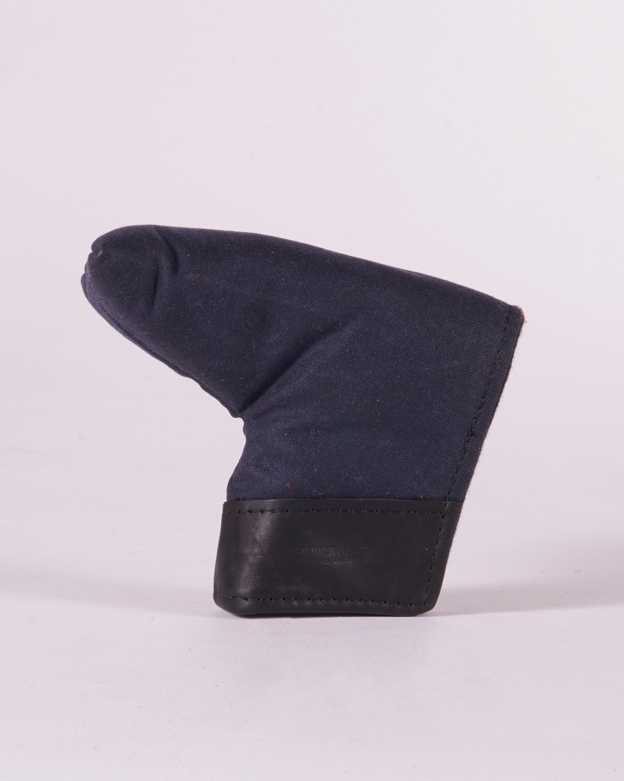 Putter Cover - Navy Waxed Canvas with Black Leather Trim