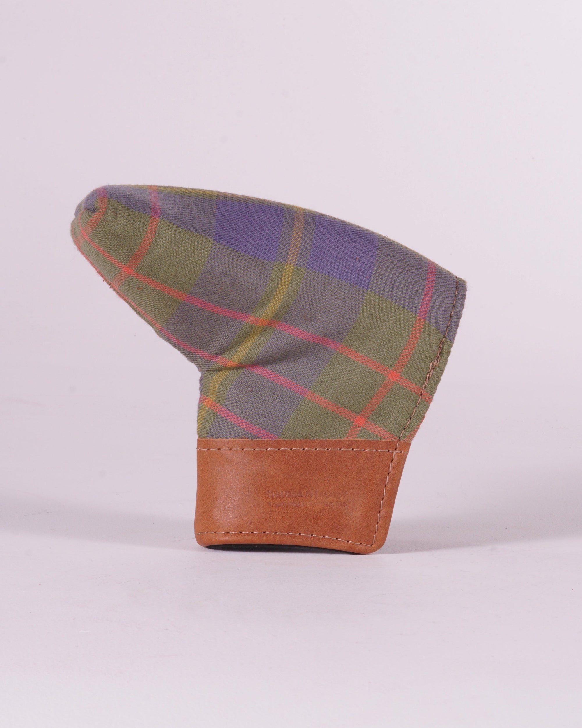 Putter Cover - Hunting Cameron Locheil Tartan and Natural Leather Trim