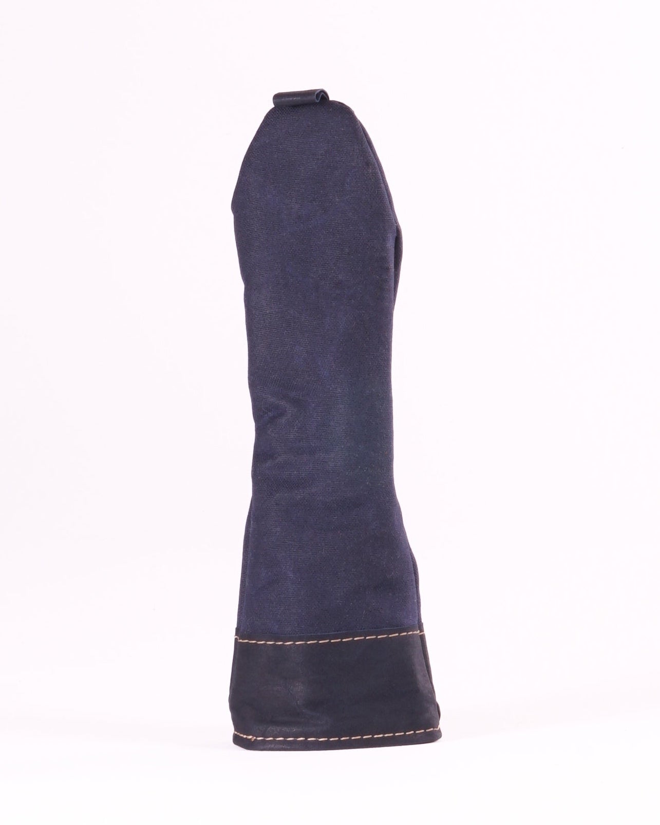 Hybrid Head Cover - Navy Waxed Canvas & Navy Leather Trim