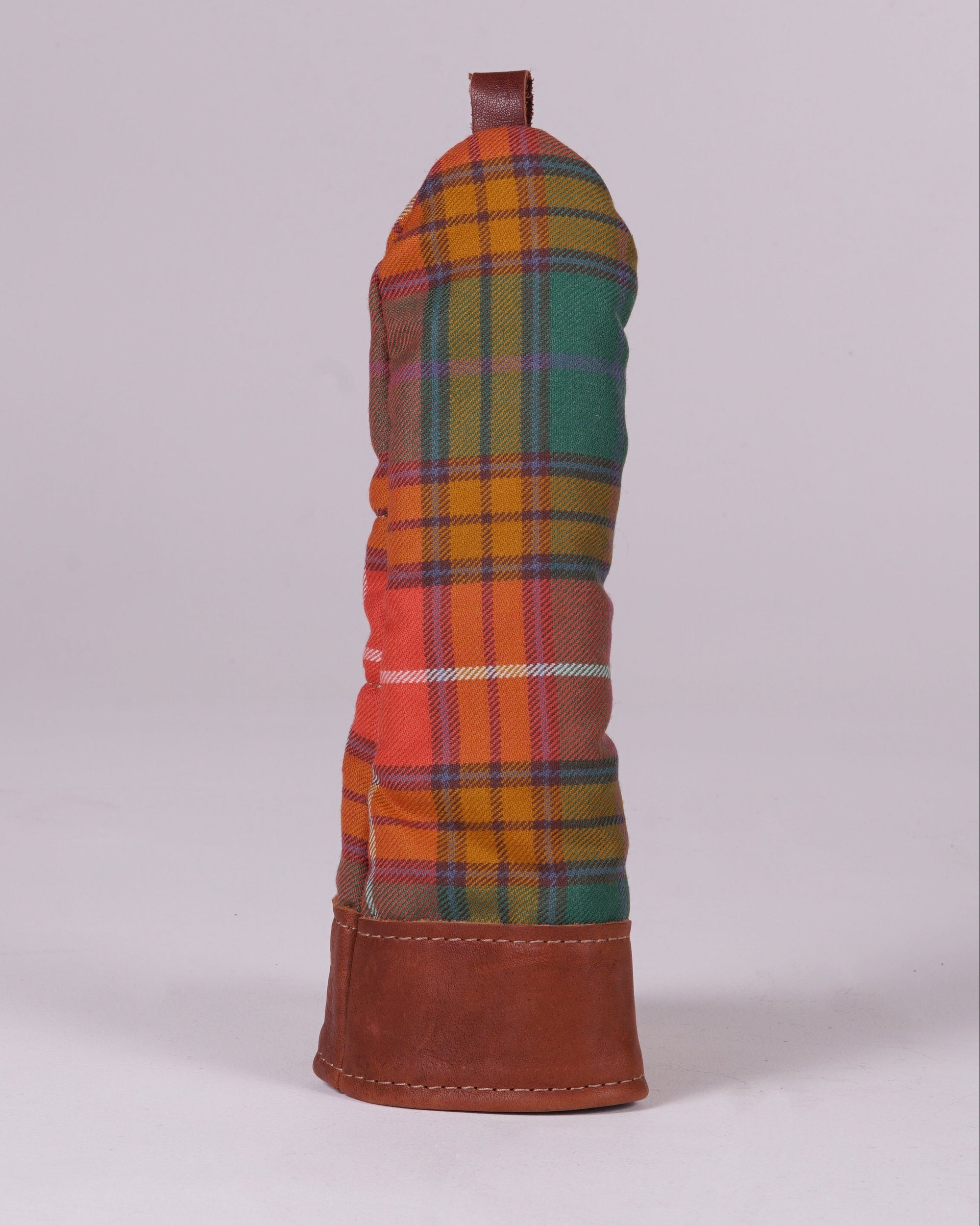 Hybrid Head Cover - Buchanan Antique Tartan with Natural Leather Trim