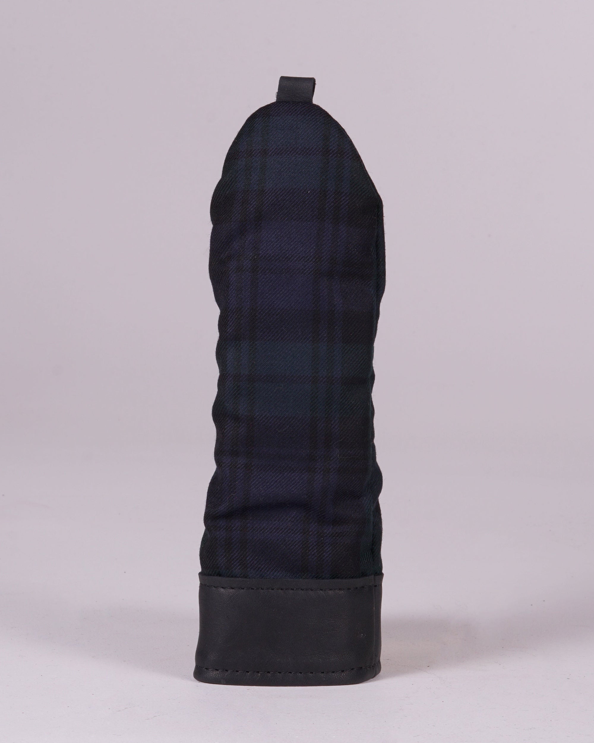 Hybrid Head Cover - Blackwatch Tartan with Black Leather Trim