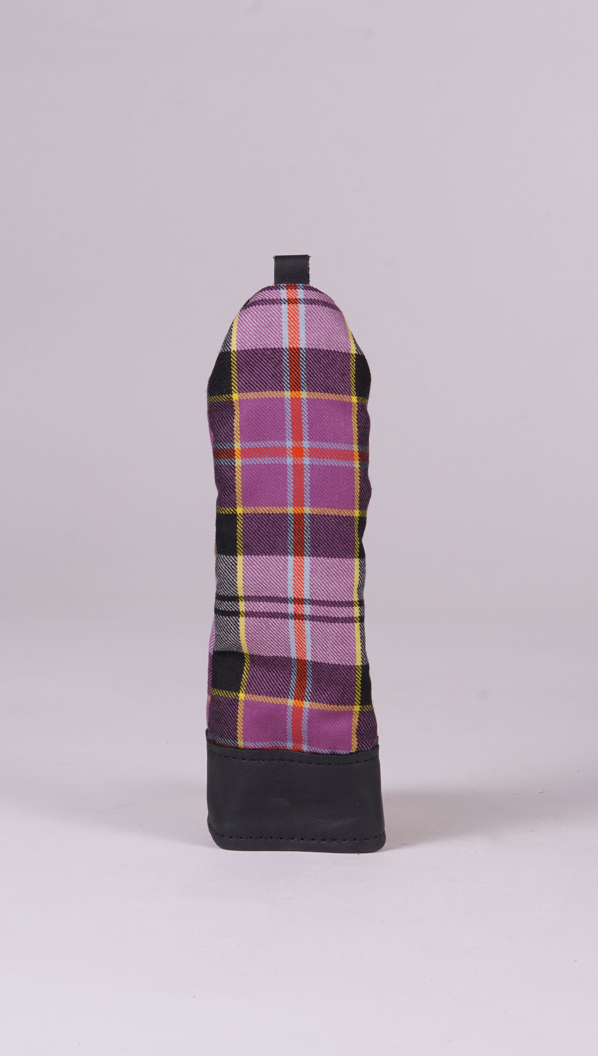 Hybrid Head Cover - Culloden Dress Tartan with Black Leather Trim