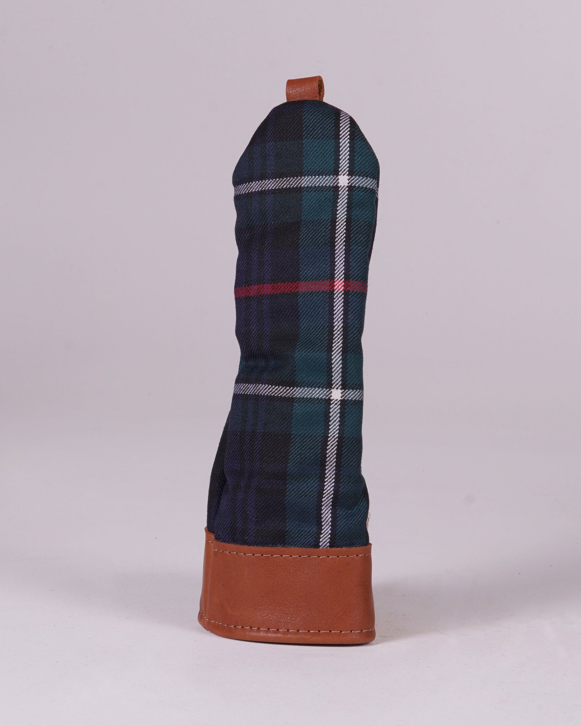 Hybrid Head Cover - Mackenzie Modern Tartan with Natural Leather Trim