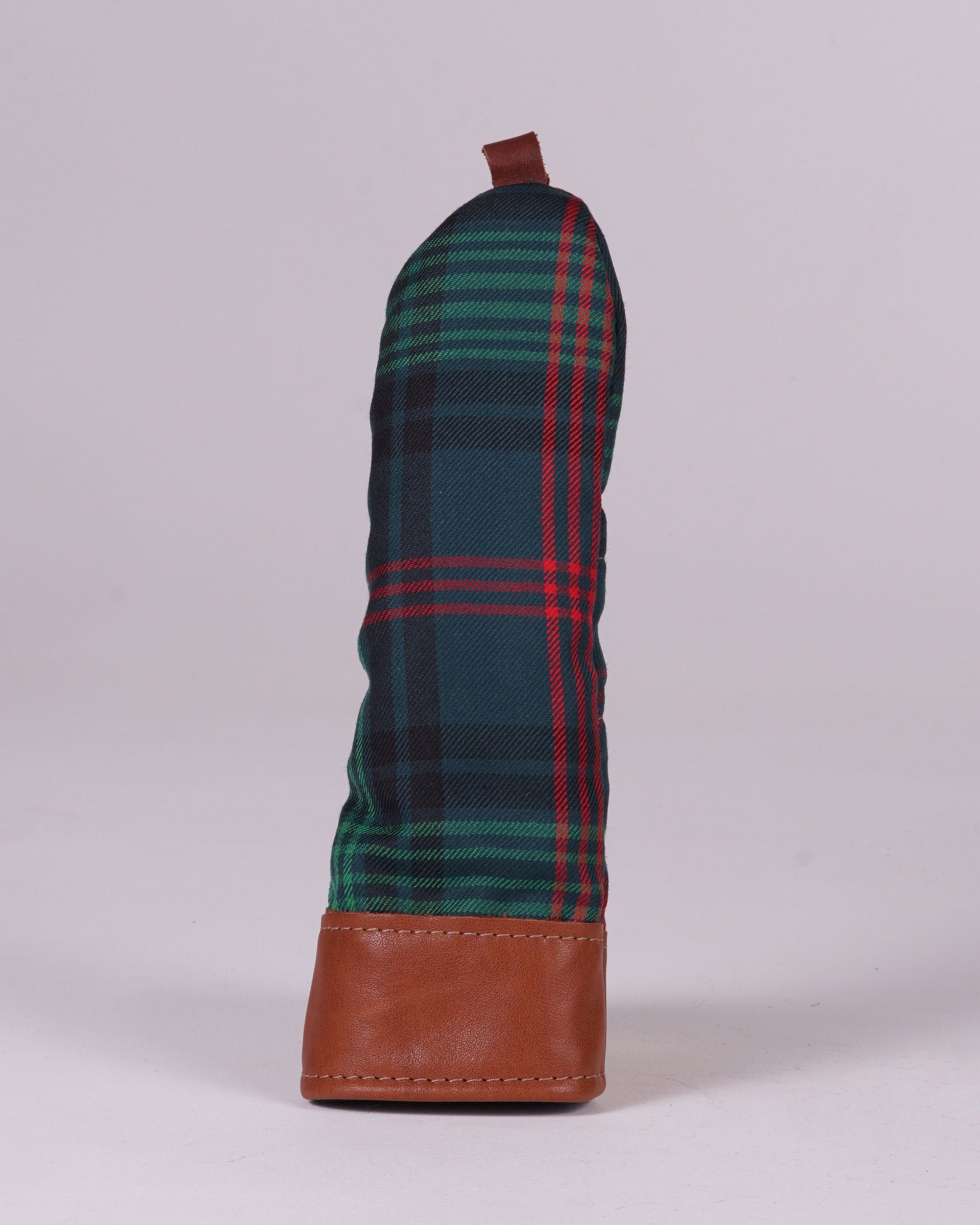 Hybrid Head Cover - Ross Hunting Mod Tartan with Natural Leather Trim