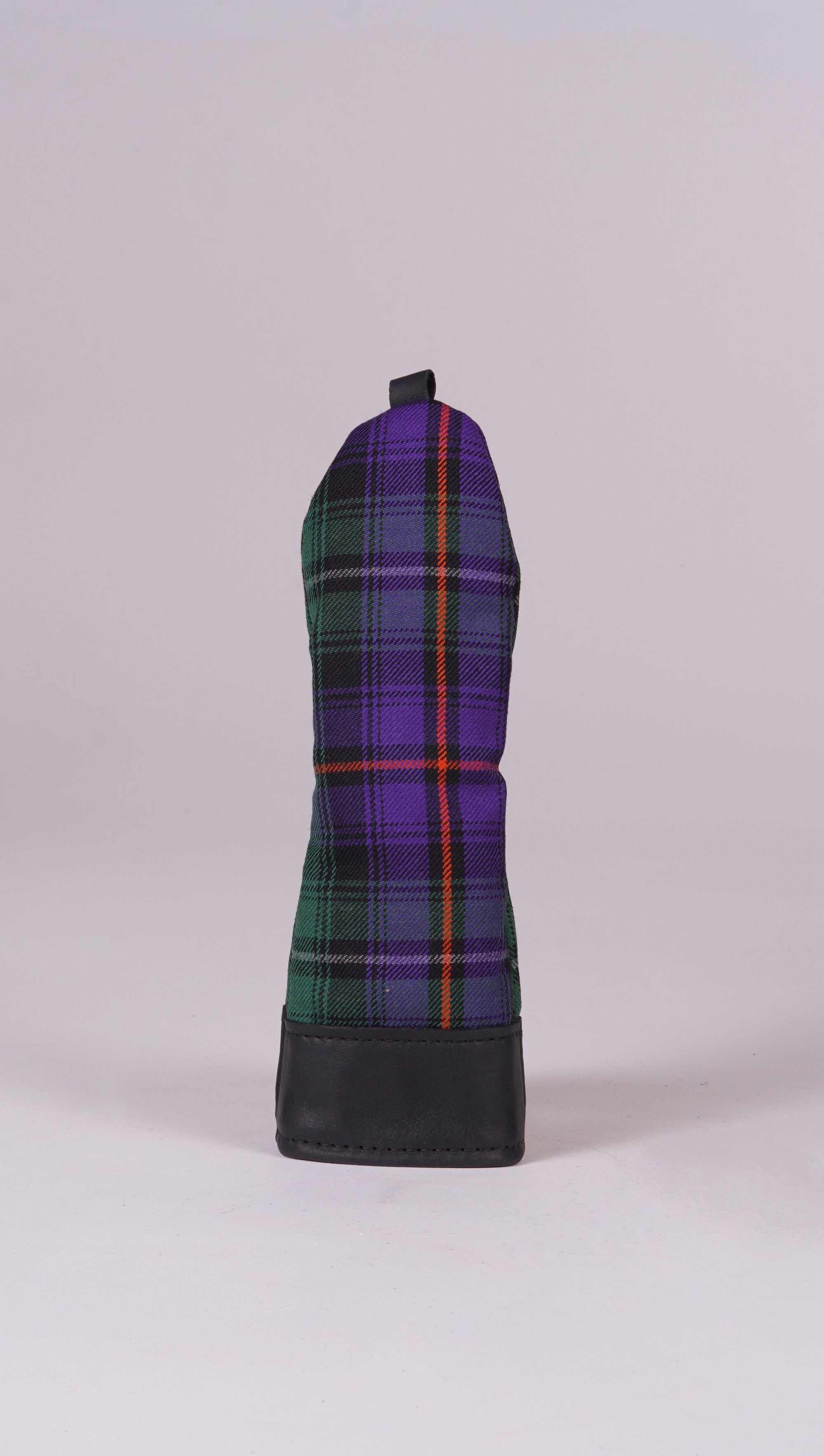Hybrid Head Cover - Skye Terrier Tartan with Black Leather Trim