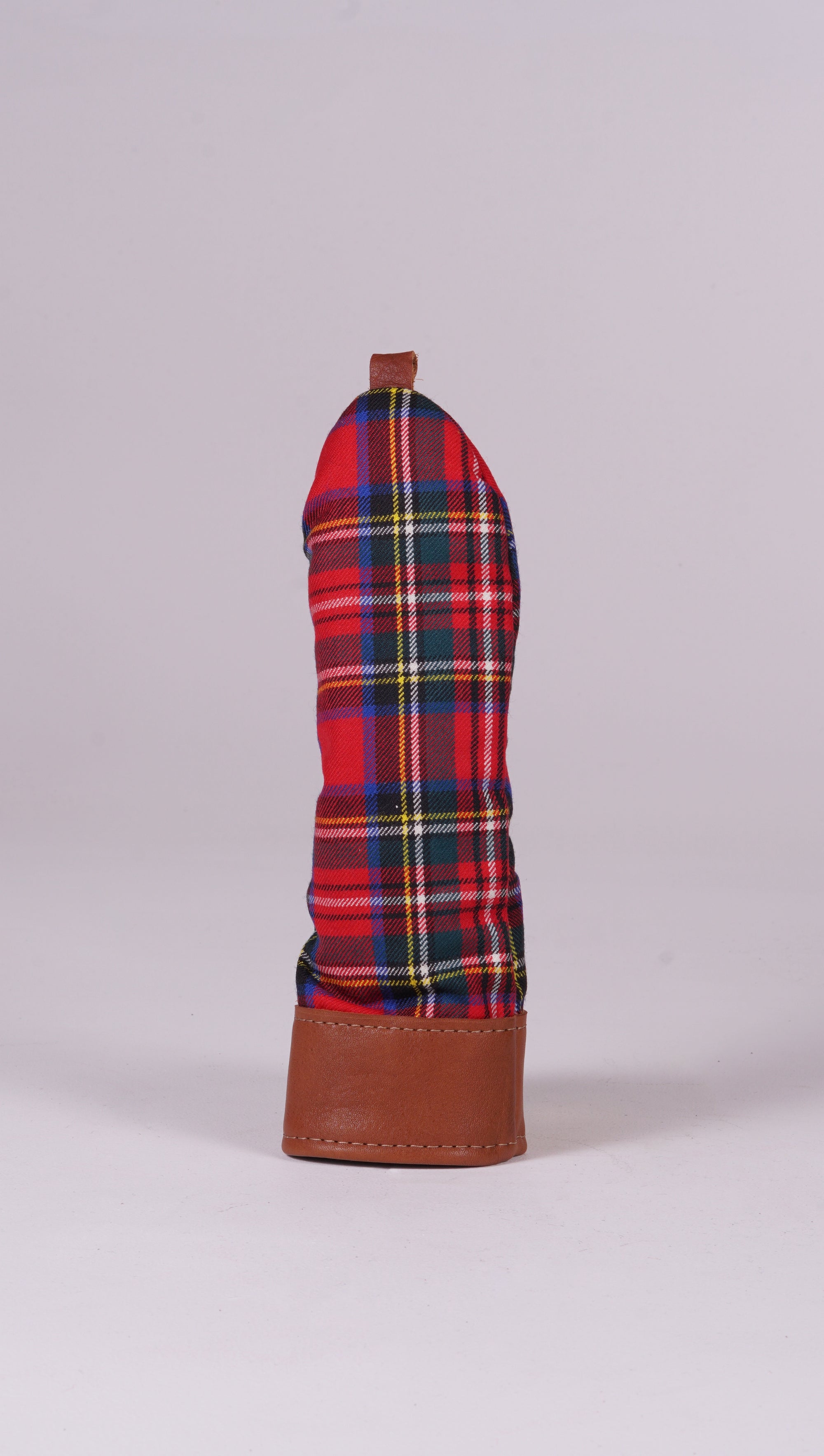 Hybrid Head Cover - Stewart Prince Charles Tartan with Natural Leather Trim