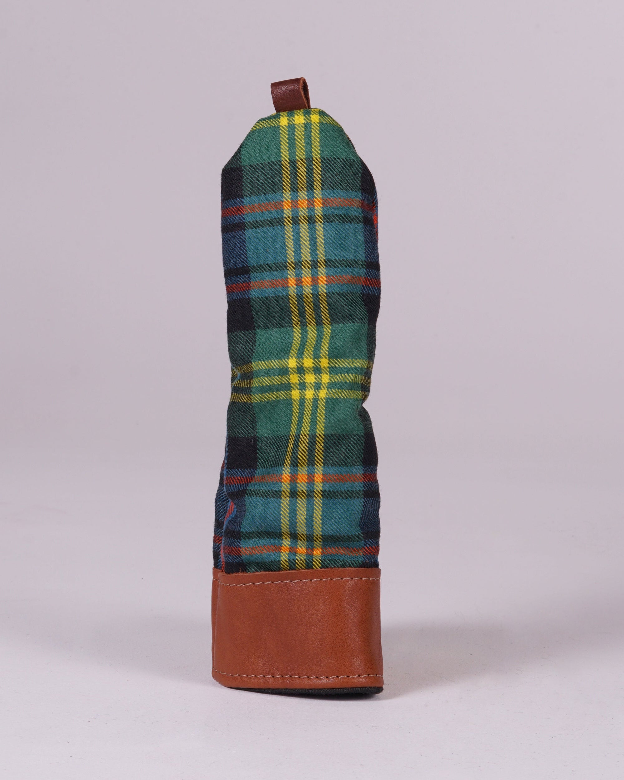 Hybrid Head Cover - Watson Tartan with Natural Leather Trim