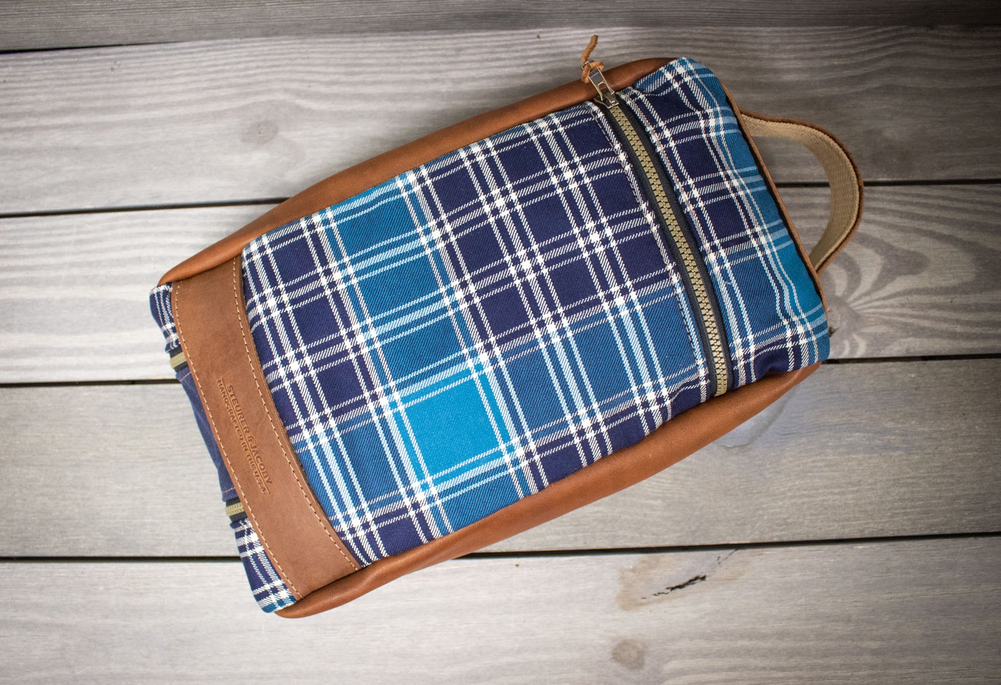 MacDonald Lord Isles Blue Modern Tartan Golf Shoe Bag- Steurer & Jacoby