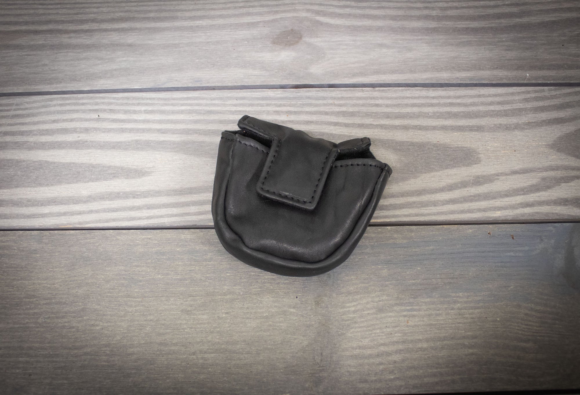 black leather mallet cover back