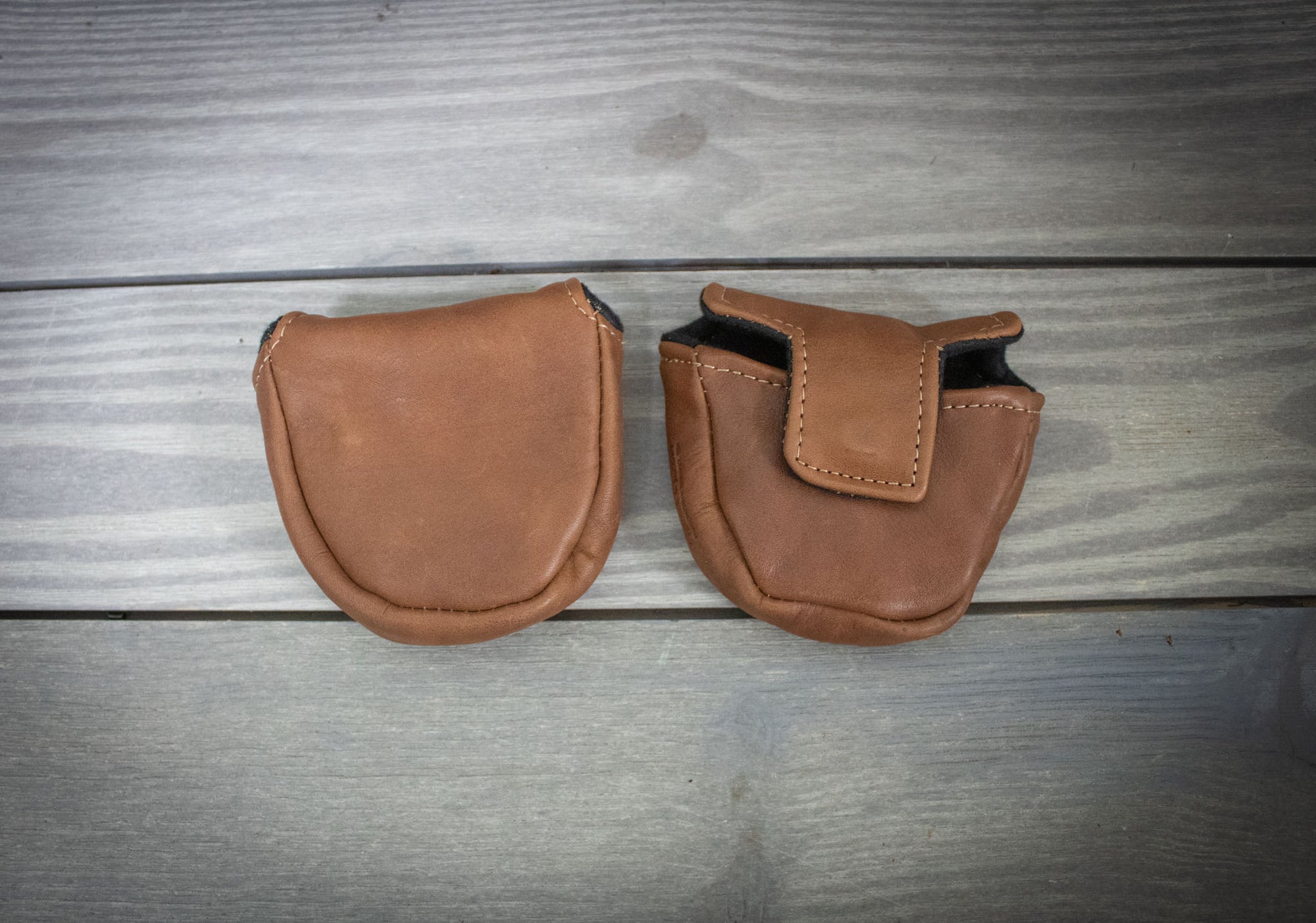 Chestnut leather mallet cover