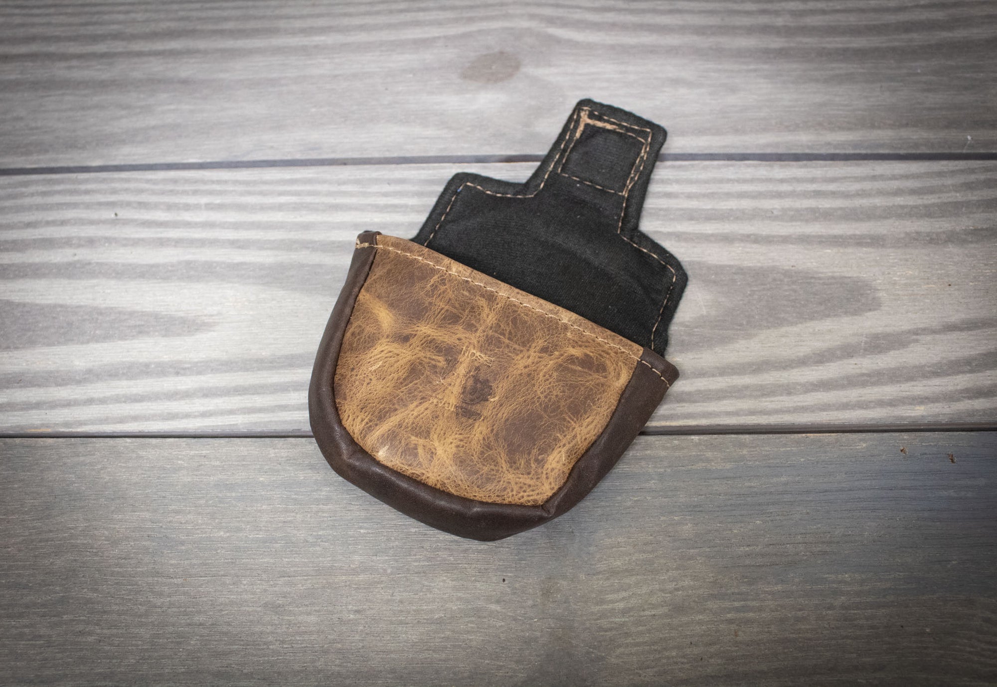 Chocolate bison mallet cover open