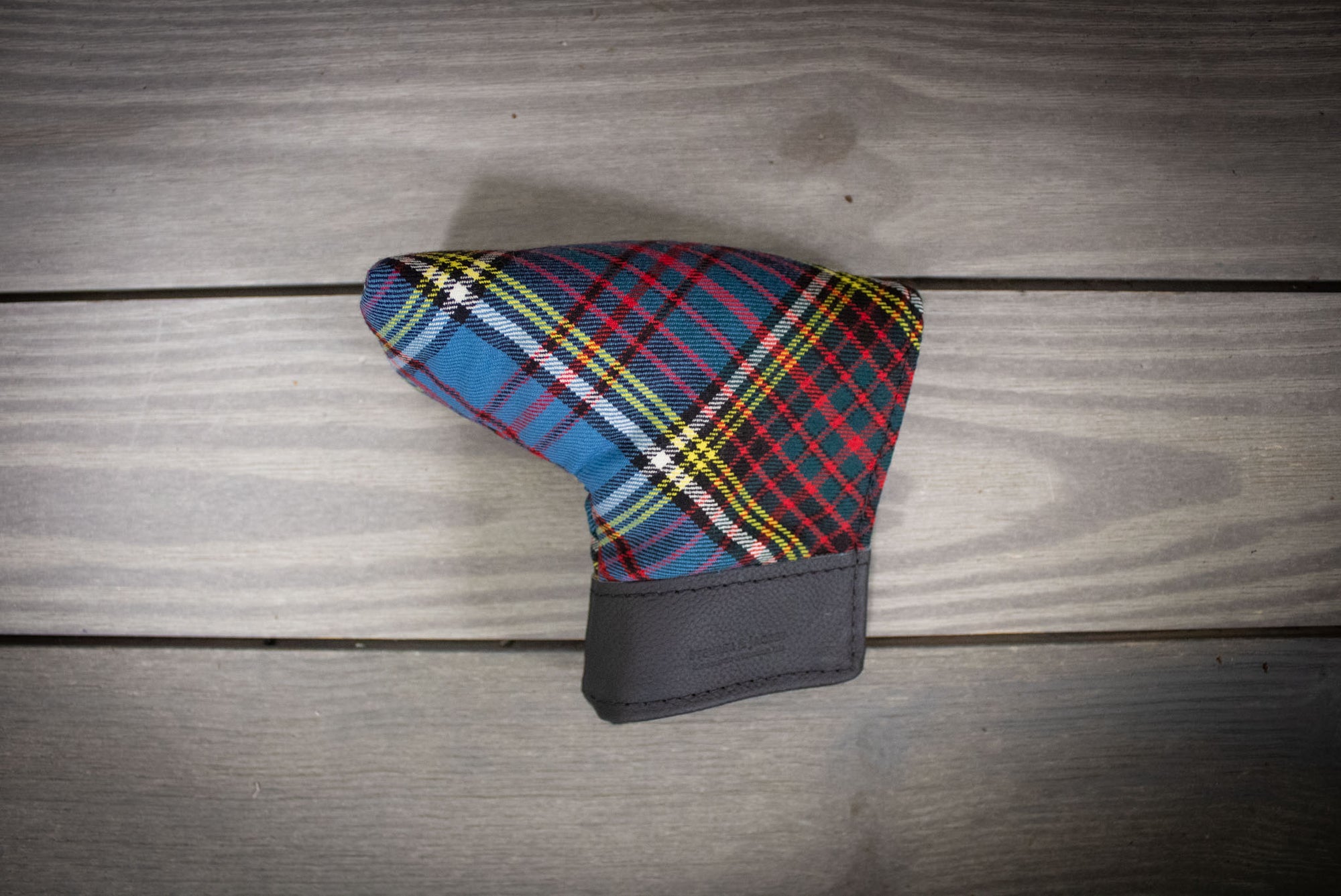 Anderson Modern Tartan Putter Cover with Black Leather- Steurer & Jacoby