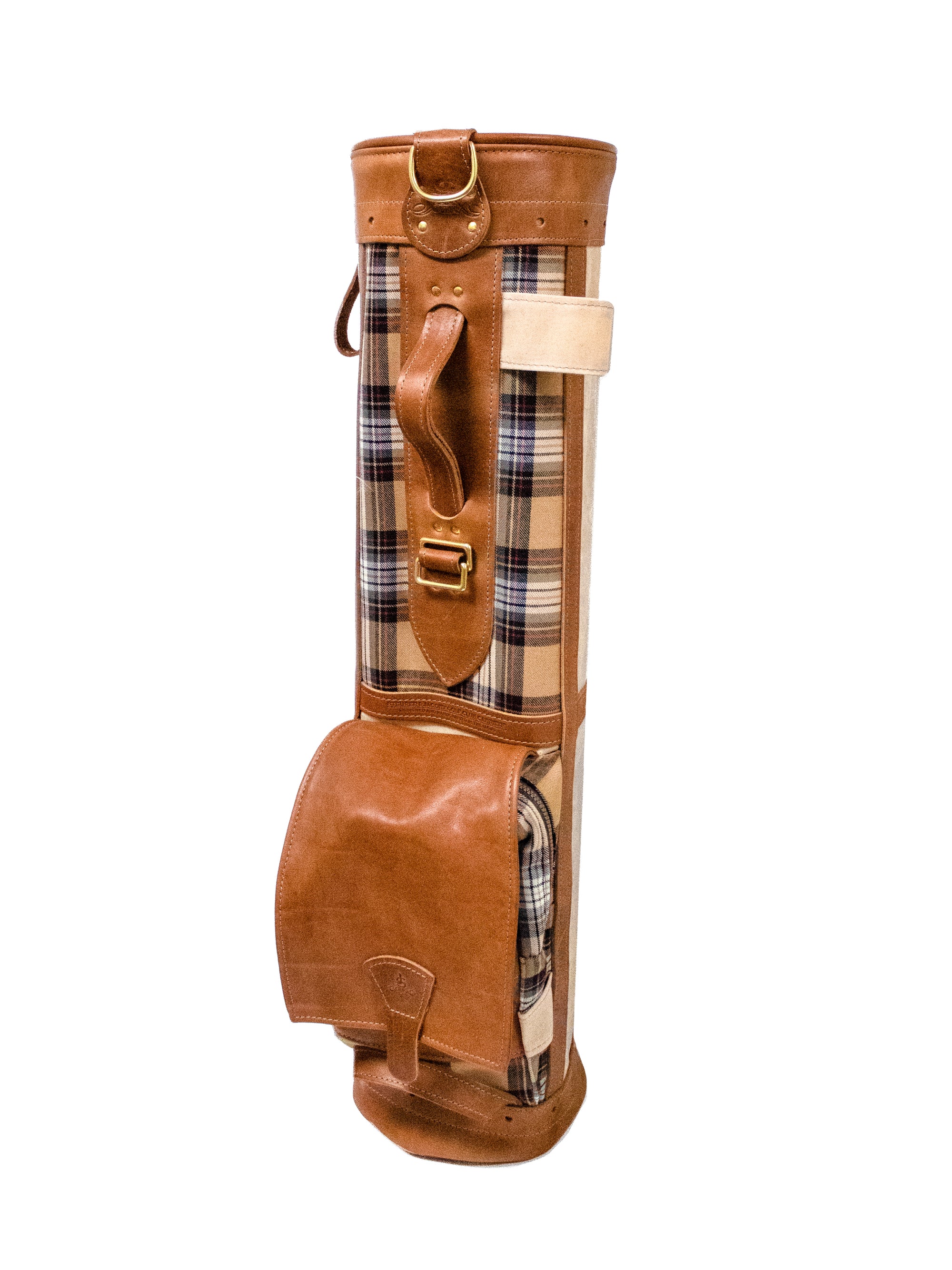 Stewart Camel Tartan Sunday Bag- Steurer & Jacoby
