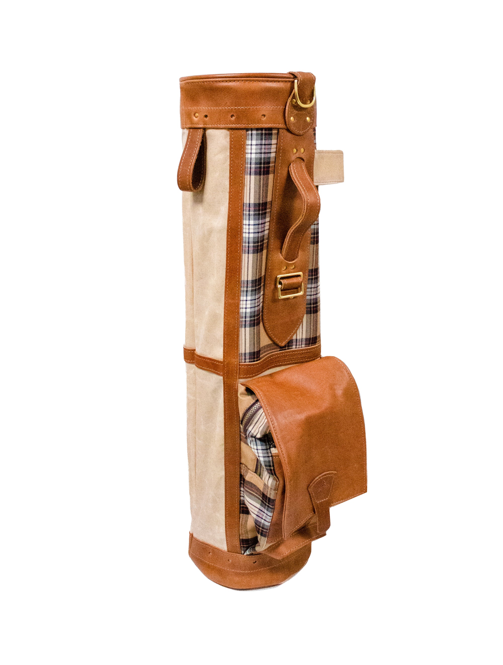 Stewart Camel Tartan Sunday Bag- Steurer & Jacoby