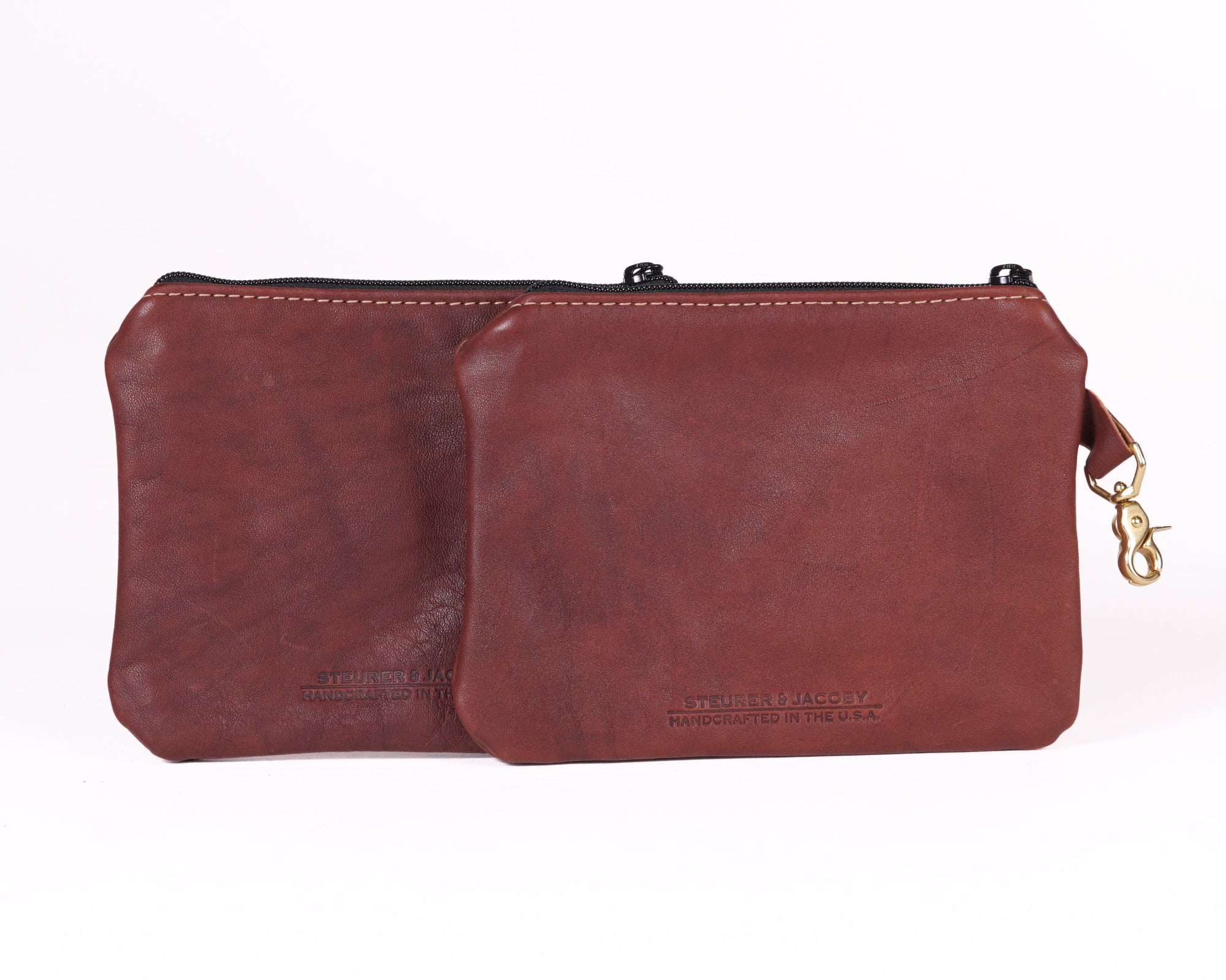 Chestnut Leather 9" X 8" Valuables Pouch