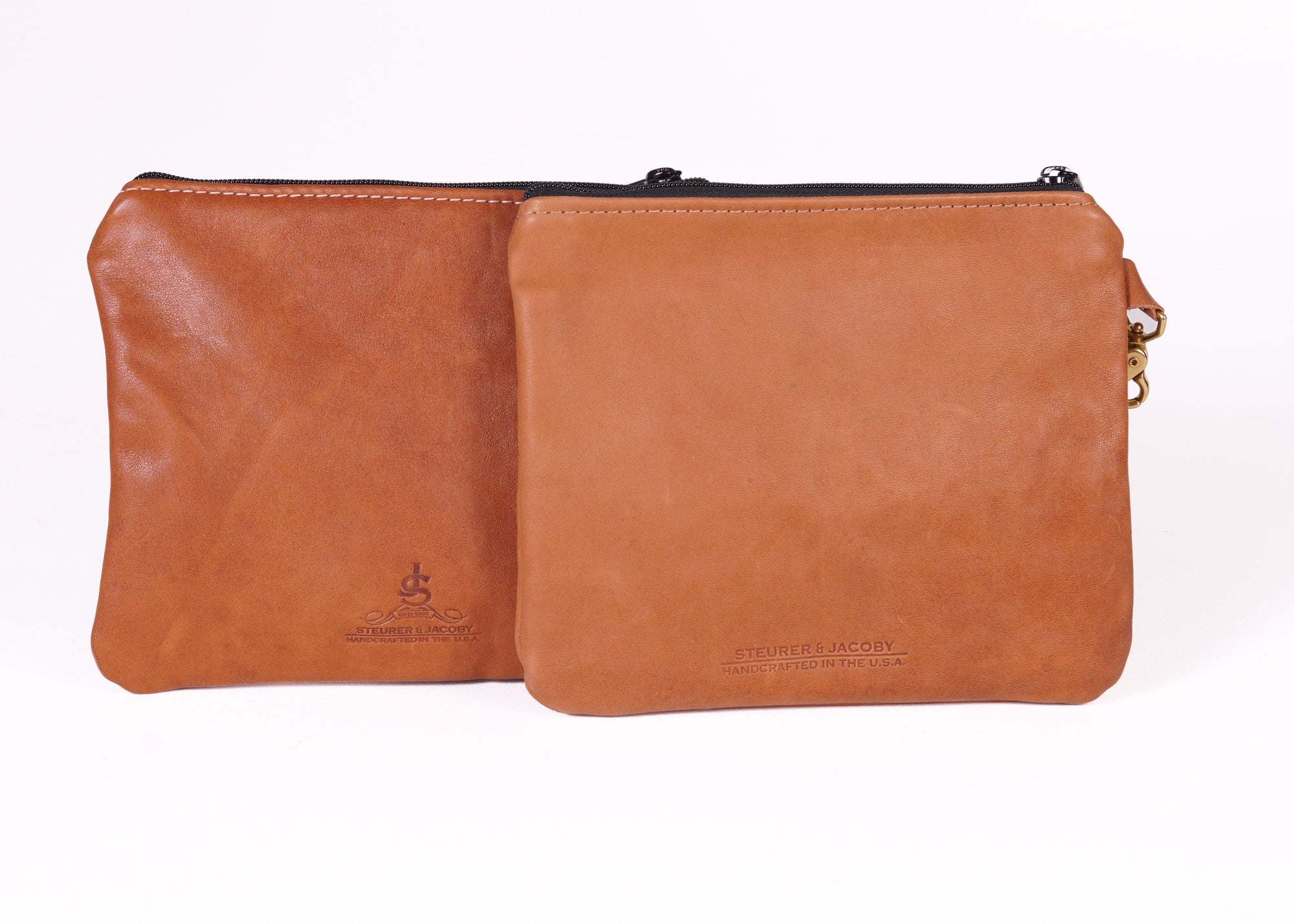 Natural Leather 9" X 8" Valuables Pouch