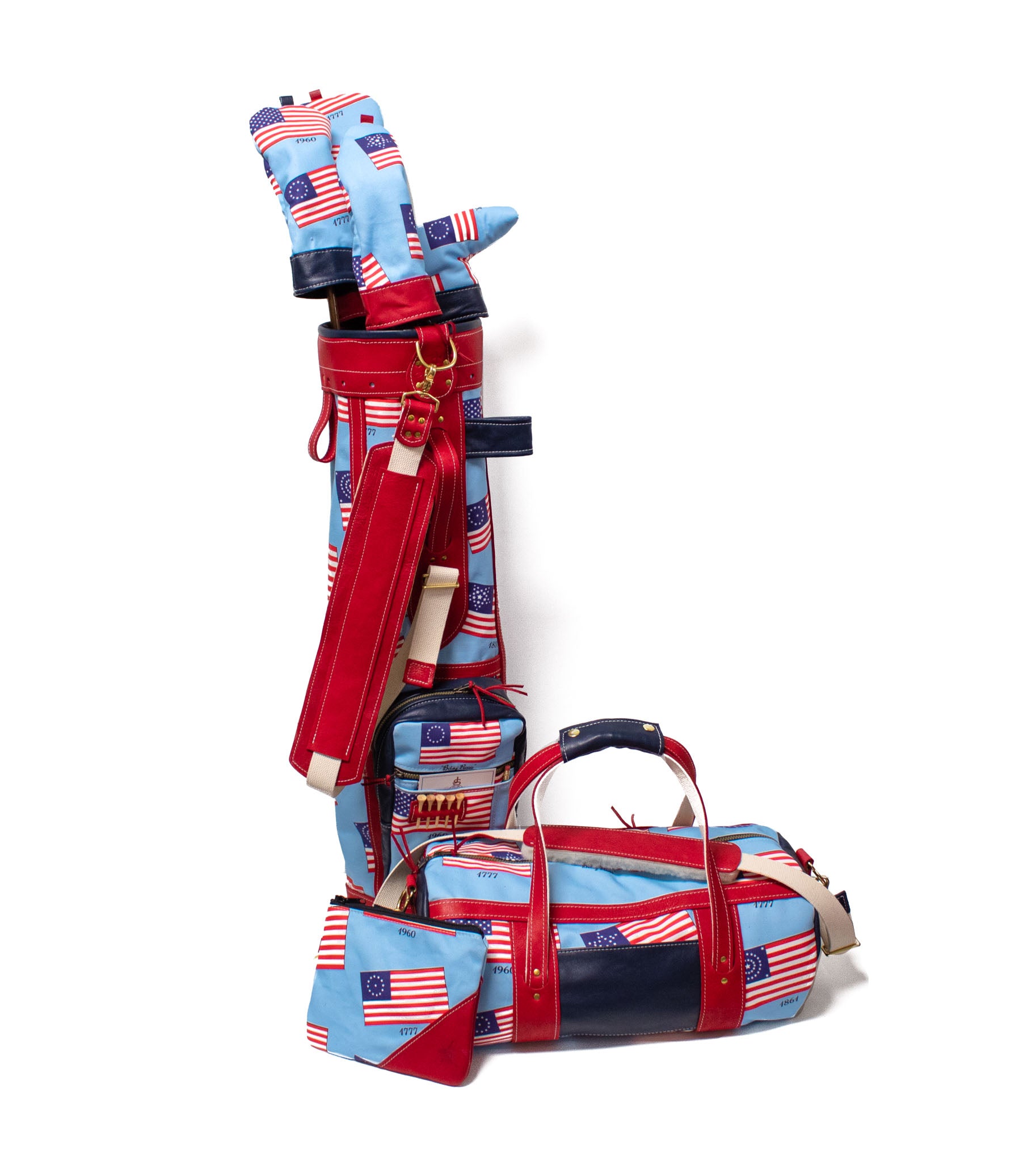 American Flag Club Duffel Bag and Golf Bag- Steurer & Jacoby