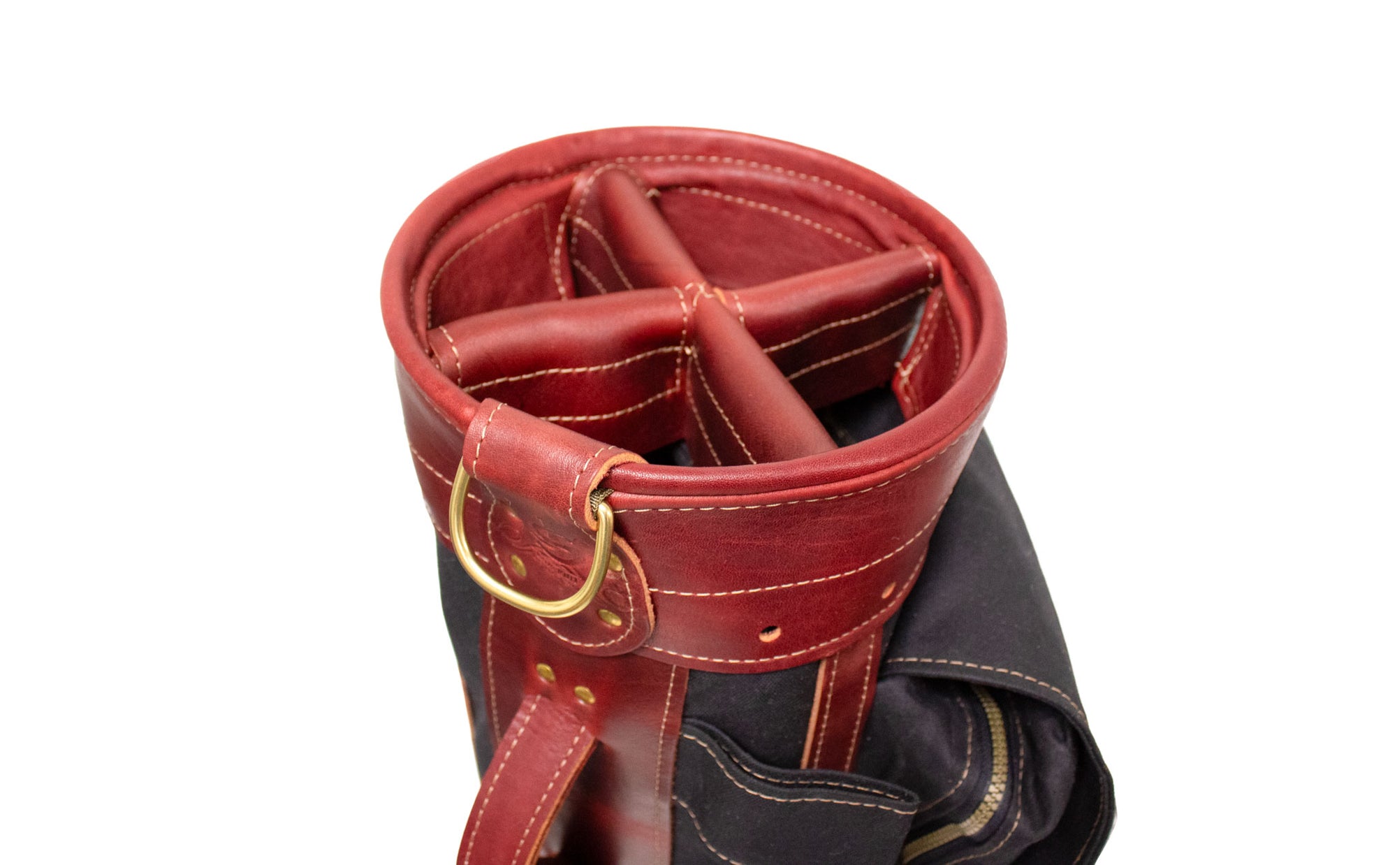 Black and Burgundy Leather Gran Tour 4-way Divider- Steurer & Jacoby