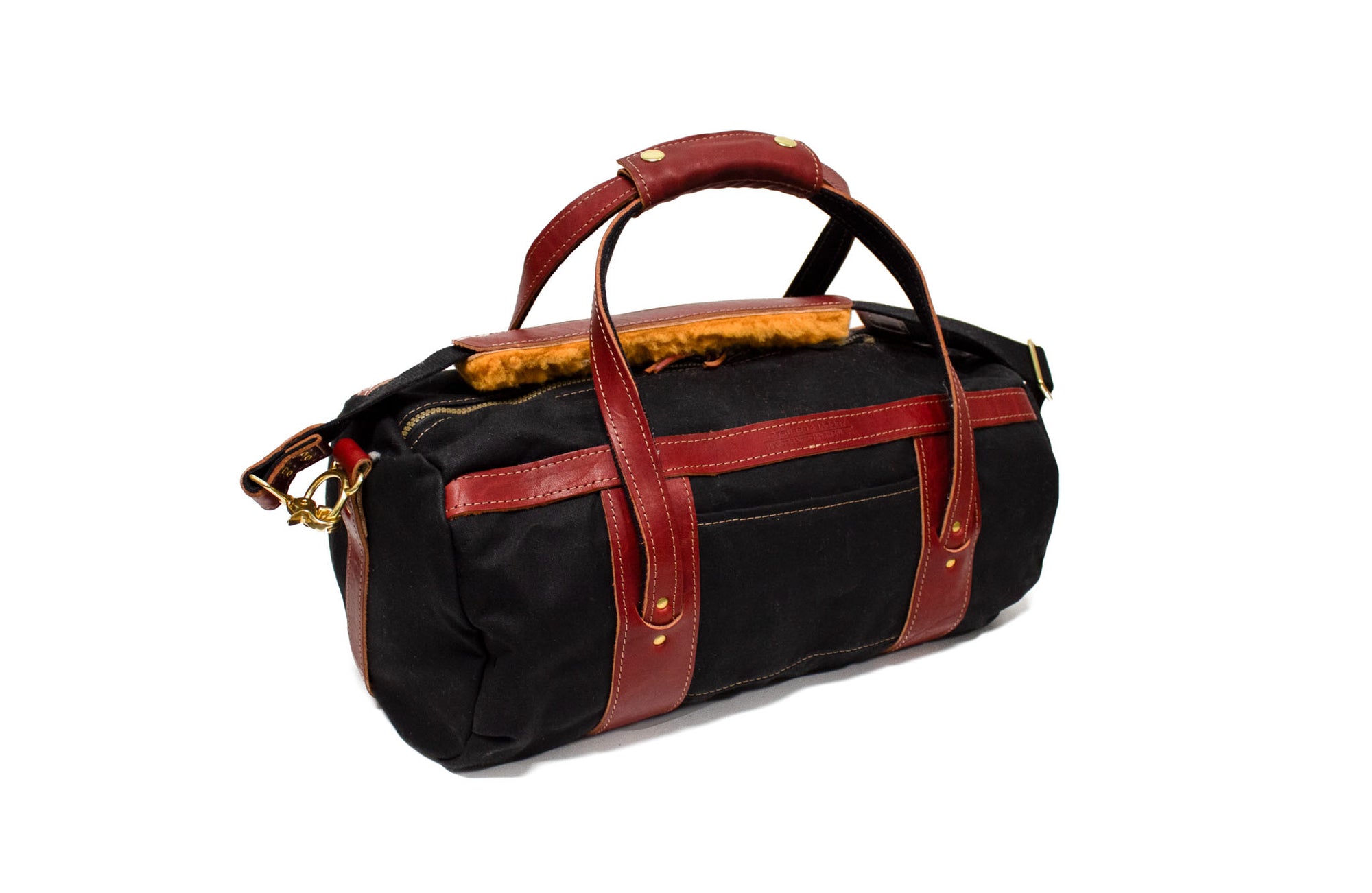 Black and Burgundy Club Duffel Bag- Steurer & Jacoby