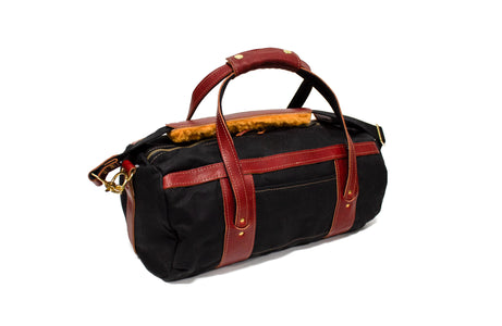 Black and Burgundy Club Duffel Bag- Steurer & Jacoby